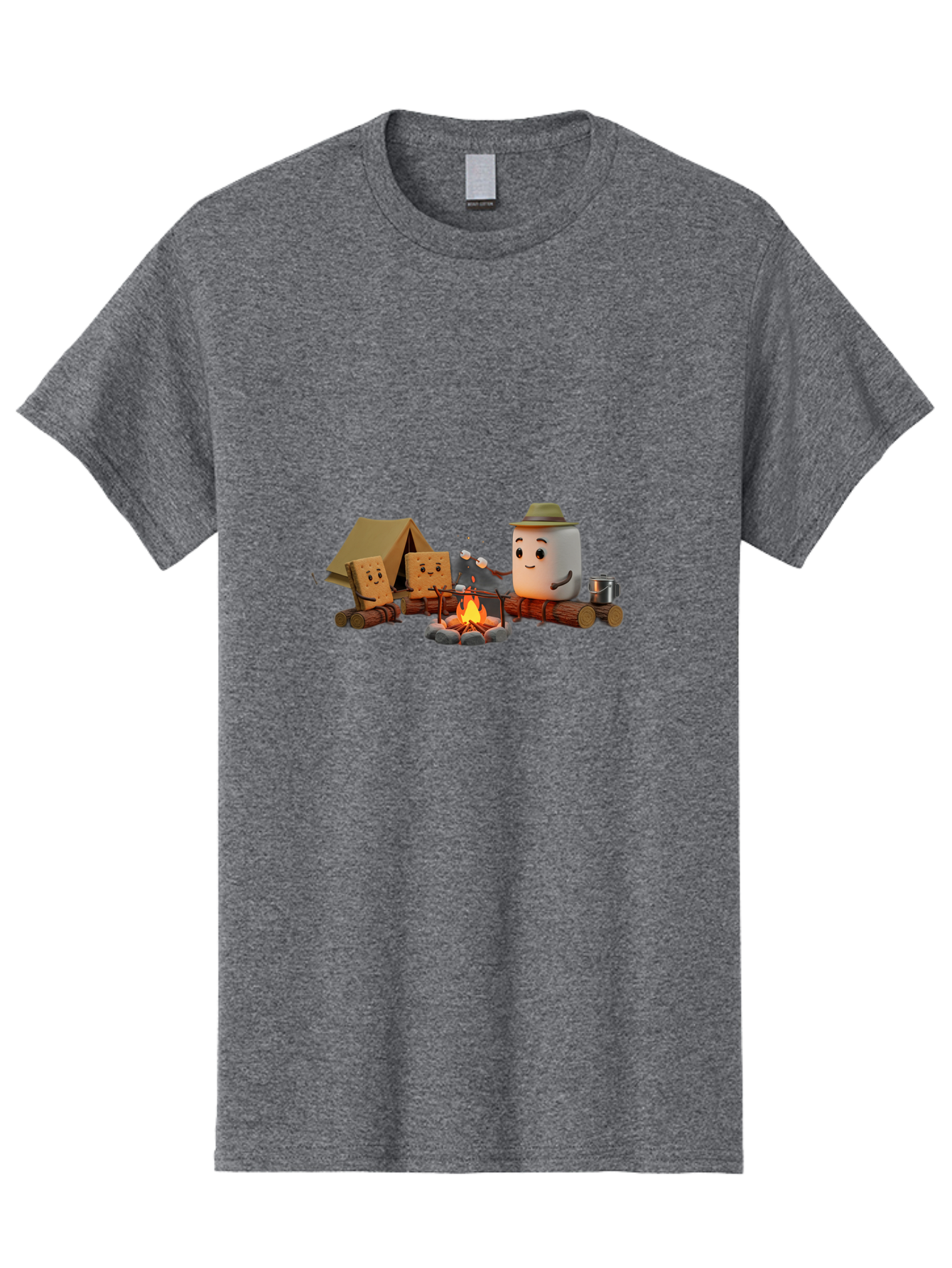 Camping-S-Mores Men'S Graphic Tee, 100% Cotton, Comfortable Casual Summer Wear, Machine Washable, Vintage Camera, Old Camera, Antique Camera, Black Camera, Classic Photography, Photography Equipment, Nostalgic Device, Film Camera, Camera Art Bal933