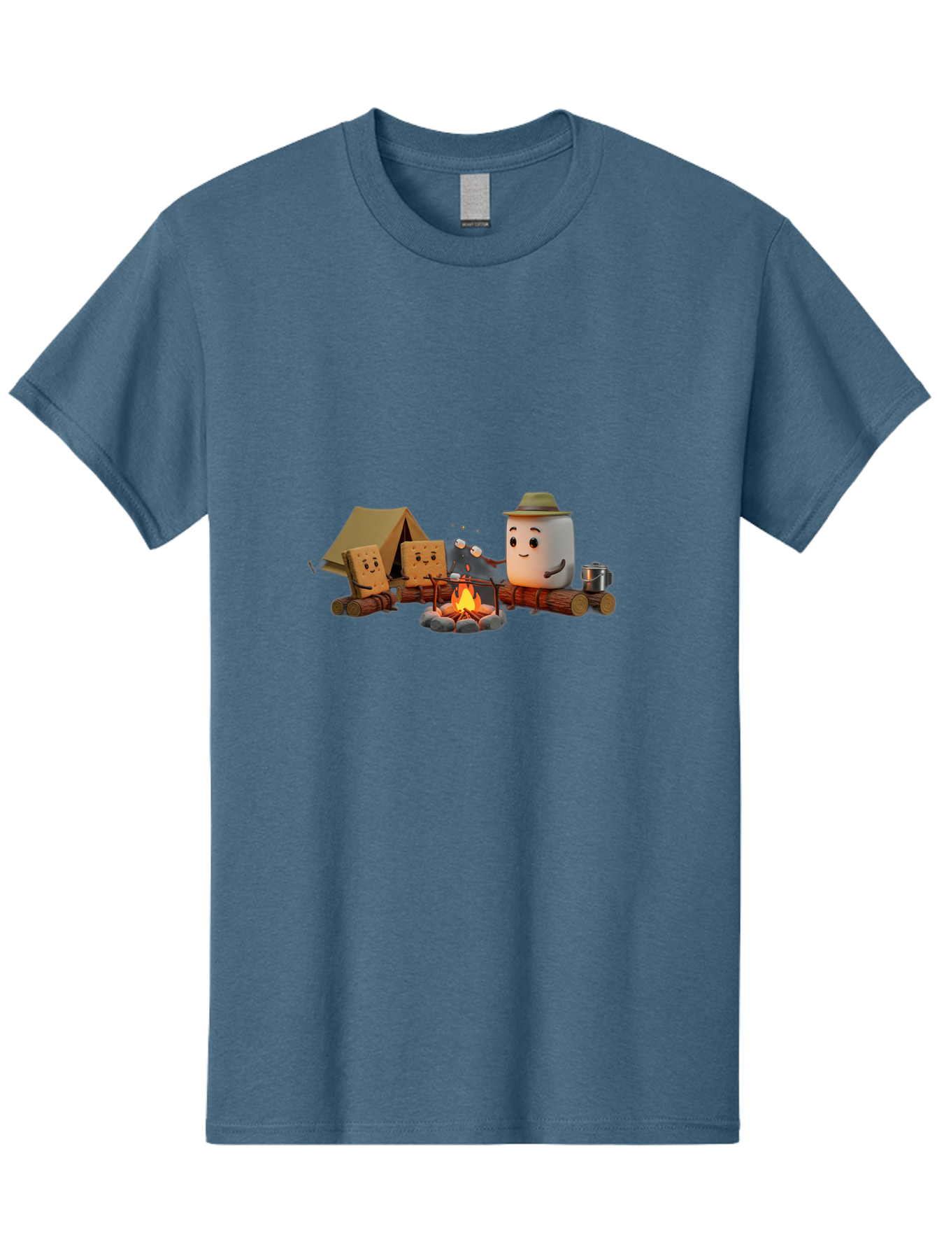 Camping-S-Mores Men'S Graphic Tee, 100% Cotton, Comfortable Casual Summer Wear, Machine Washable, Vintage Camera, Old Camera, Antique Camera, Black Camera, Classic Photography, Photography Equipment, Nostalgic Device, Film Camera, Camera Art Bal933