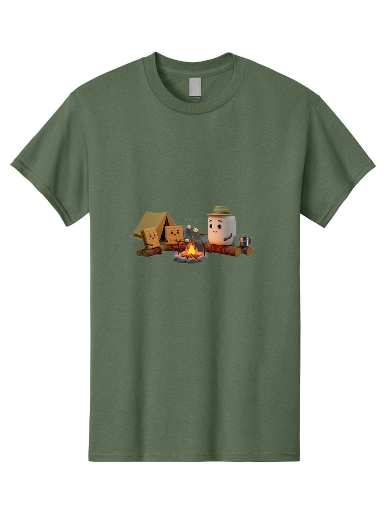 Camping-S-Mores Men'S Graphic Tee, 100% Cotton, Comfortable Casual Summer Wear, Machine Washable, Vintage Camera, Old Camera, Antique Camera, Black Camera, Classic Photography, Photography Equipment, Nostalgic Device, Film Camera, Camera Art Bal933