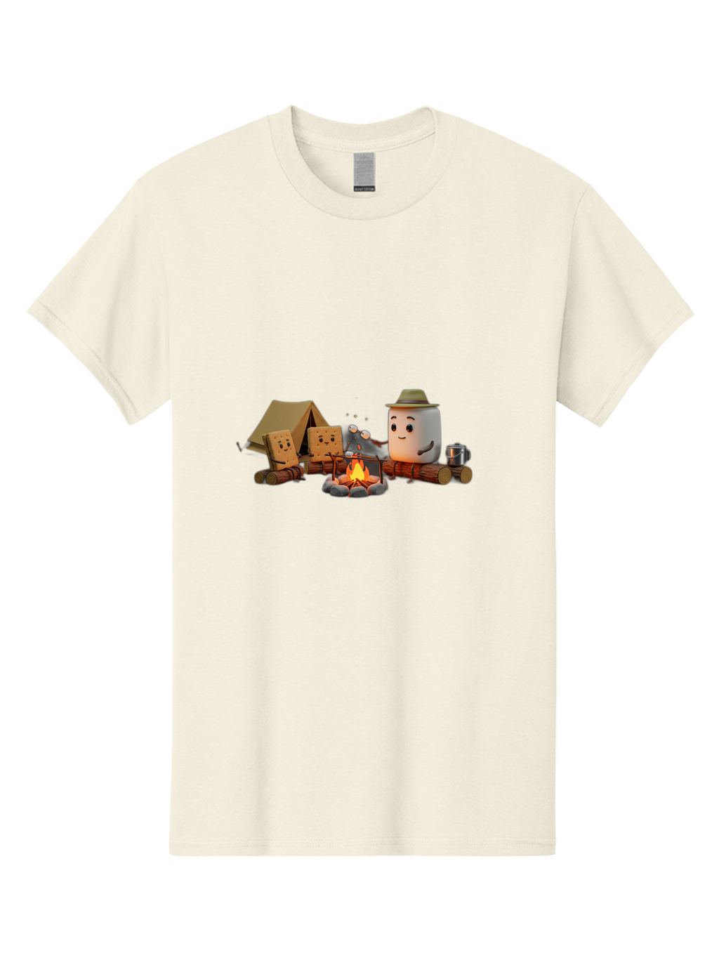 Camping-S-Mores Men'S Graphic Tee, 100% Cotton, Comfortable Casual Summer Wear, Machine Washable, Vintage Camera, Old Camera, Antique Camera, Black Camera, Classic Photography, Photography Equipment, Nostalgic Device, Film Camera, Camera Art Bal933