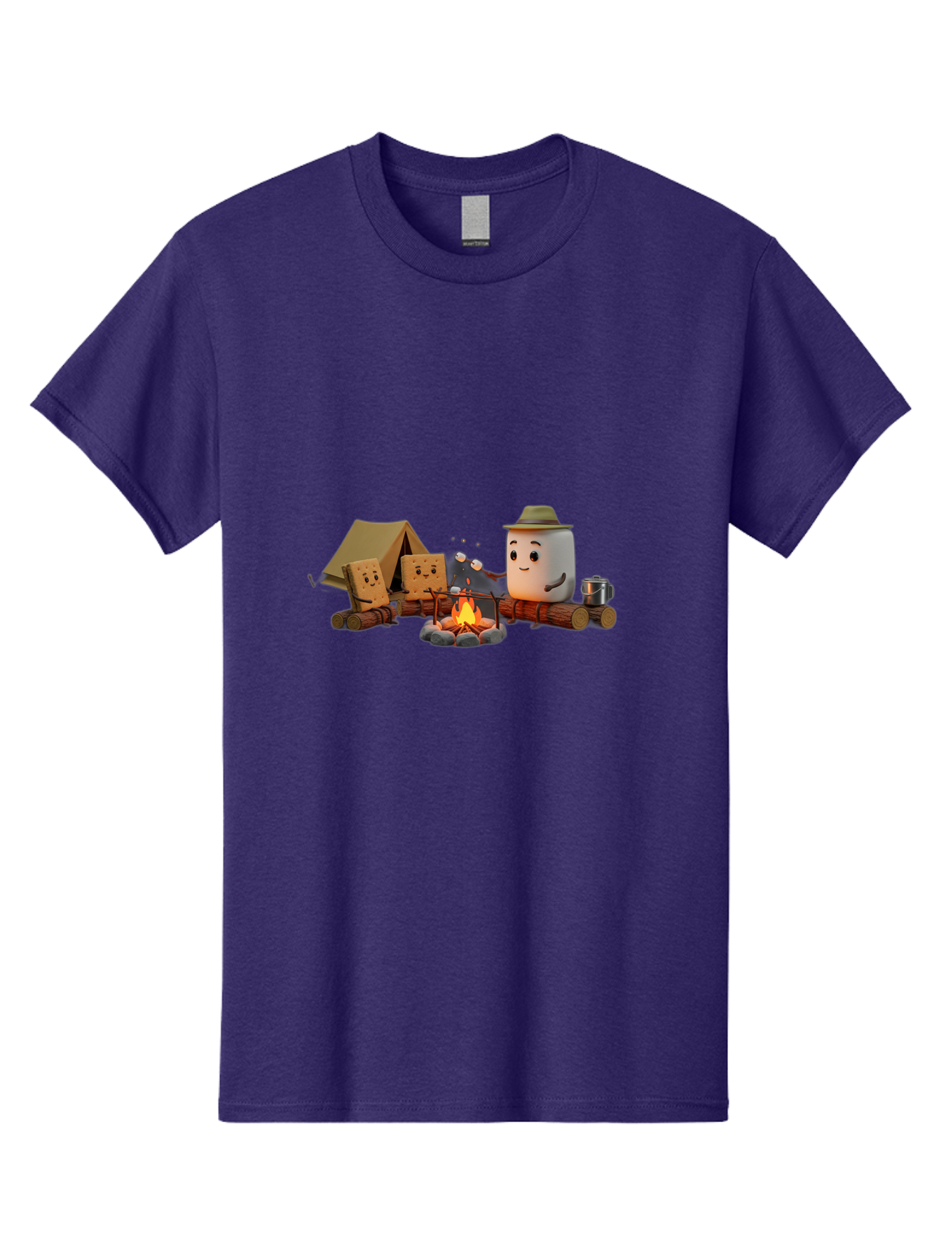 Camping-S-Mores Men'S Graphic Tee, 100% Cotton, Comfortable Casual Summer Wear, Machine Washable, Vintage Camera, Old Camera, Antique Camera, Black Camera, Classic Photography, Photography Equipment, Nostalgic Device, Film Camera, Camera Art Bal933