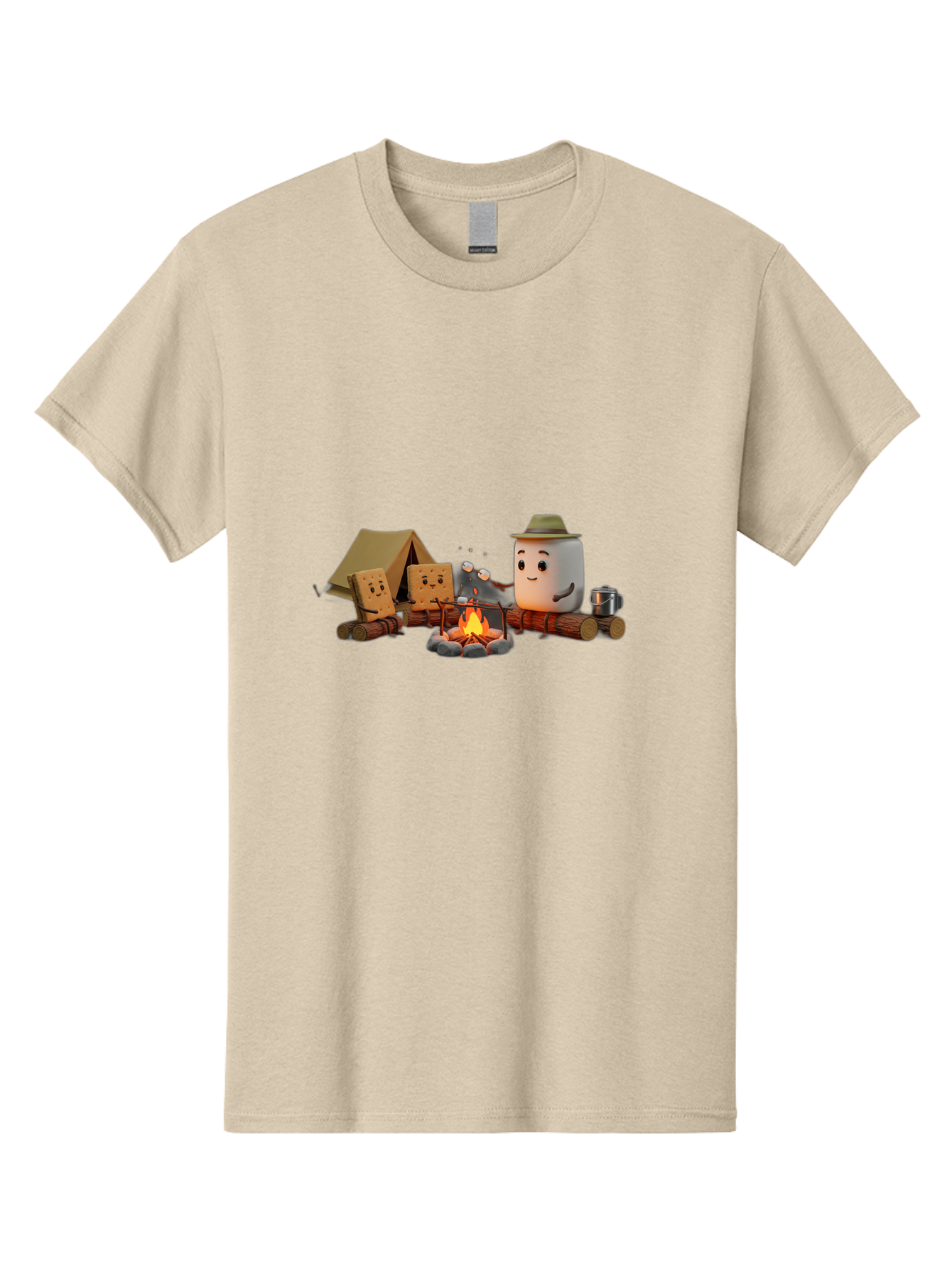 Camping-S-Mores Men'S Graphic Tee, 100% Cotton, Comfortable Casual Summer Wear, Machine Washable, Vintage Camera, Old Camera, Antique Camera, Black Camera, Classic Photography, Photography Equipment, Nostalgic Device, Film Camera, Camera Art Bal933