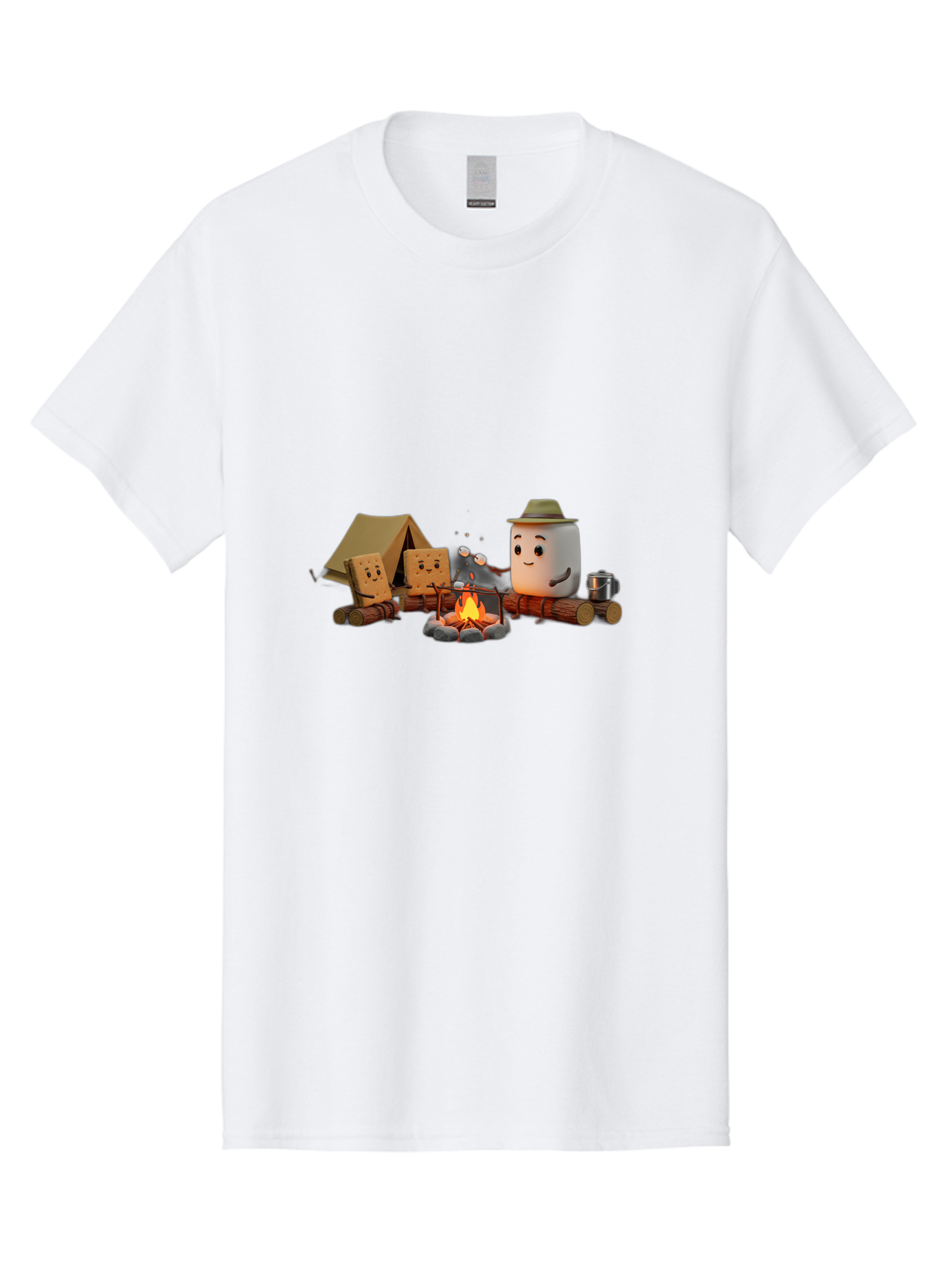 Camping-S-Mores Men'S Graphic Tee, 100% Cotton, Comfortable Casual Summer Wear, Machine Washable, Vintage Camera, Old Camera, Antique Camera, Black Camera, Classic Photography, Photography Equipment, Nostalgic Device, Film Camera, Camera Art Bal933