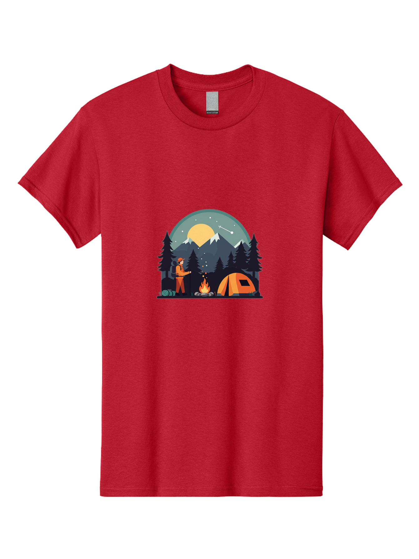 Camping-Under-The-Stars Men'S Graphic Tee, 100% Cotton, Comfortable Casual Summer Wear, Machine Washable, Vintage Camera, Old Camera, Antique Camera, Black Camera, Classic Photography, Photography Equipment, Nostalgic Device, Film Camera, Bal934