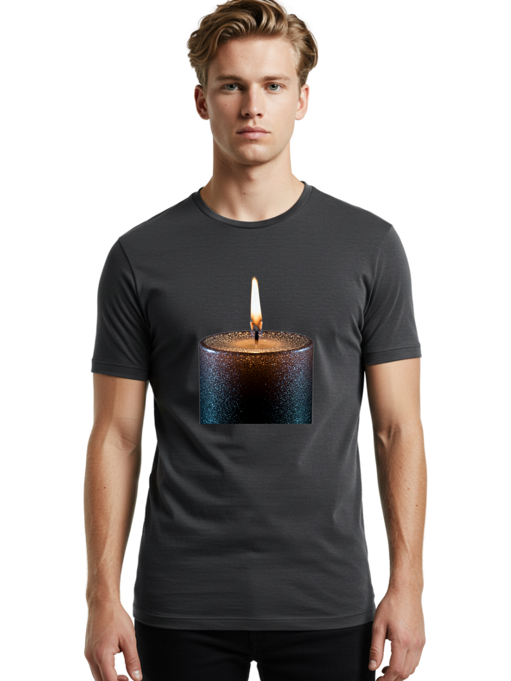 Candle-1 Men'S Graphic Tee, 100% Cotton, Comfortable Casual Summer Wear, Machine Washable, Vintage Camera, Old Camera, Antique Camera, Black Camera, Classic Photography, Photography Equipment, Nostalgic Device, Film Camera, Camera Art Bal935