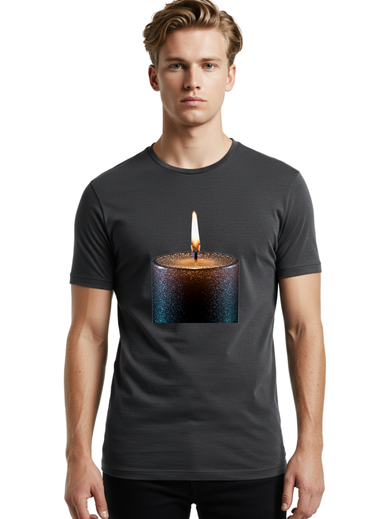 Candle-1 Men'S Graphic Tee, 100% Cotton, Comfortable Casual Summer Wear, Machine Washable, Vintage Camera, Old Camera, Antique Camera, Black Camera, Classic Photography, Photography Equipment, Nostalgic Device, Film Camera, Camera Art Bal935