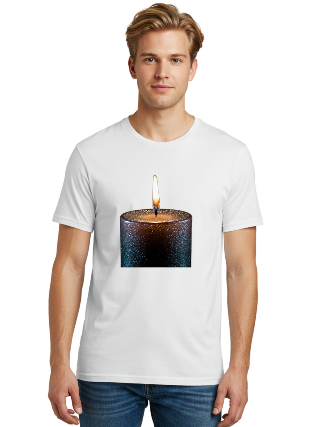 Candle-1 Men'S Graphic Tee, 100% Cotton, Comfortable Casual Summer Wear, Machine Washable, Vintage Camera, Old Camera, Antique Camera, Black Camera, Classic Photography, Photography Equipment, Nostalgic Device, Film Camera, Camera Art Bal935