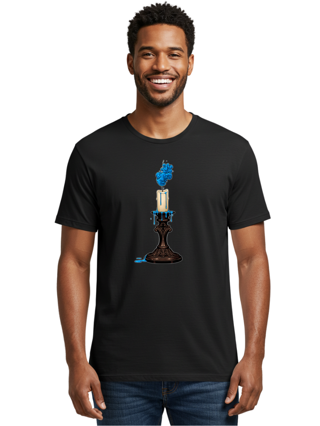 Candle Men'S Graphic Tee, 100% Cotton, Comfortable Casual Summer Wear, Machine Washable, Vintage Camera, Old Camera, Antique Camera, Black Camera, Classic Photography, Photography Equipment, Nostalgic Device, Film Camera, Camera Art Bal937