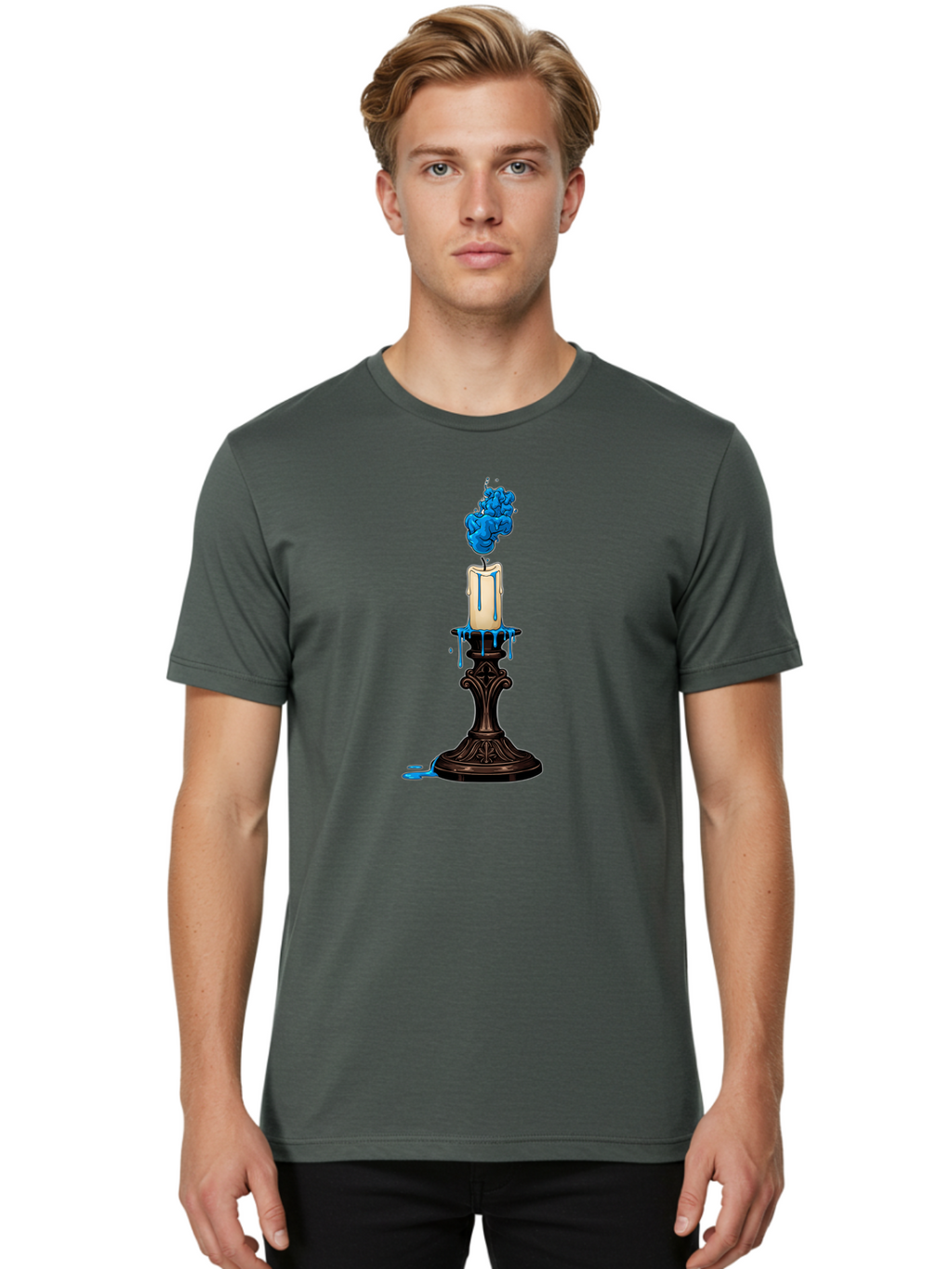 Candle Men'S Graphic Tee, 100% Cotton, Comfortable Casual Summer Wear, Machine Washable, Vintage Camera, Old Camera, Antique Camera, Black Camera, Classic Photography, Photography Equipment, Nostalgic Device, Film Camera, Camera Art Bal937