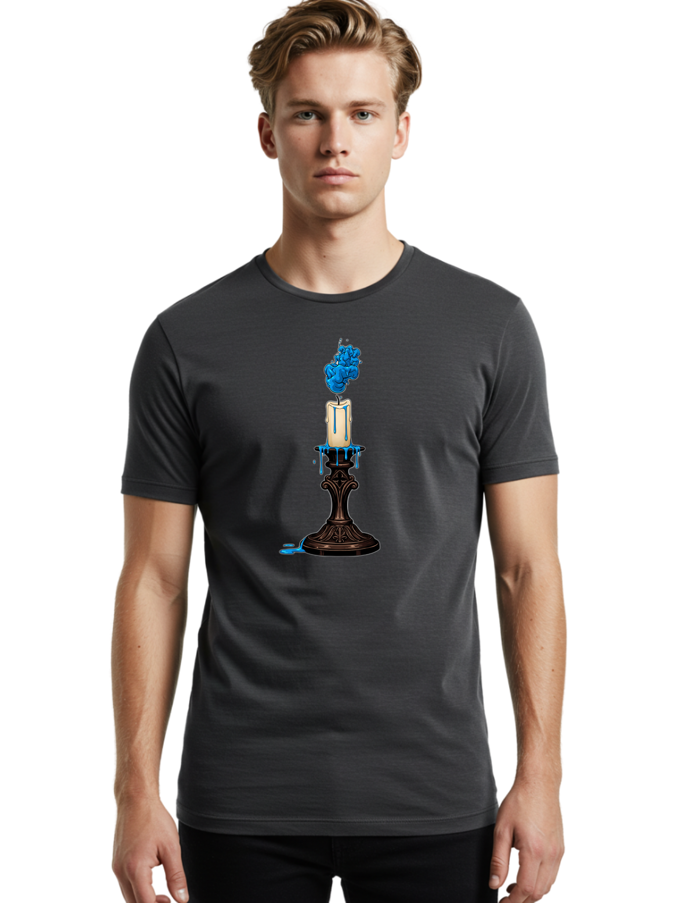 Candle Men'S Graphic Tee, 100% Cotton, Comfortable Casual Summer Wear, Machine Washable, Vintage Camera, Old Camera, Antique Camera, Black Camera, Classic Photography, Photography Equipment, Nostalgic Device, Film Camera, Camera Art Bal937