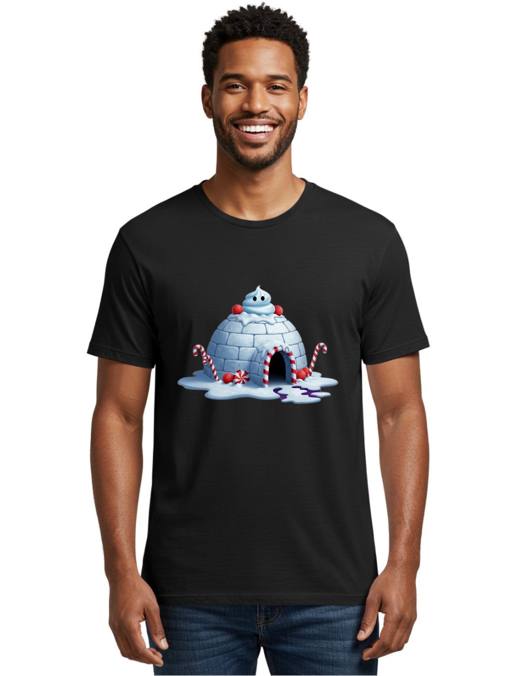 Candy-Cane-Igloo Men'S Graphic Tee, 100% Cotton, Comfortable Casual Summer Wear, Machine Washable, Vintage Camera, Old Camera, Antique Camera, Black Camera, Classic Photography, Photography Equipment, Nostalgic Device, Film Camera, Camera Art Bal938