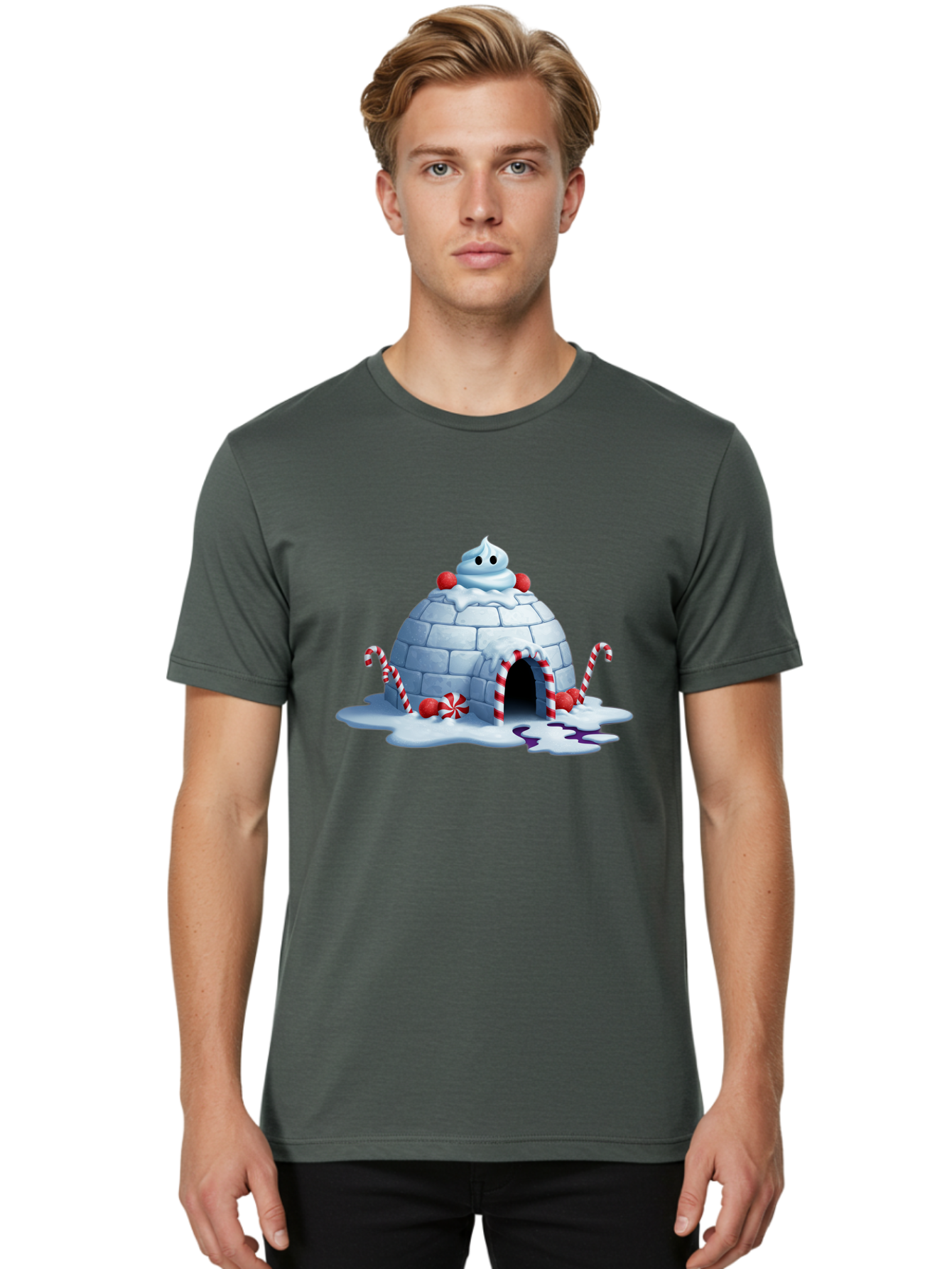 Candy-Cane-Igloo Men'S Graphic Tee, 100% Cotton, Comfortable Casual Summer Wear, Machine Washable, Vintage Camera, Old Camera, Antique Camera, Black Camera, Classic Photography, Photography Equipment, Nostalgic Device, Film Camera, Camera Art Bal938