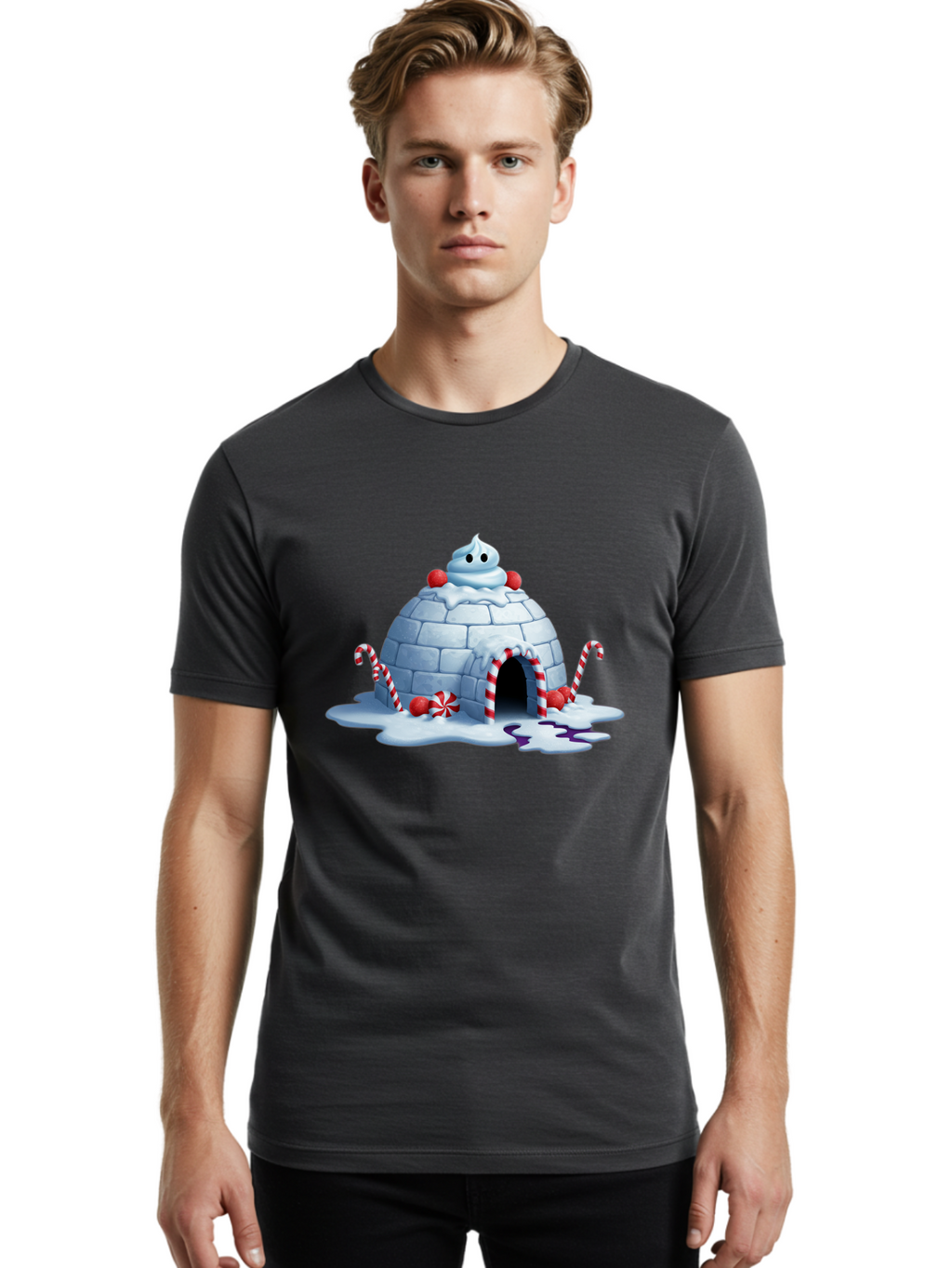Candy-Cane-Igloo Men'S Graphic Tee, 100% Cotton, Comfortable Casual Summer Wear, Machine Washable, Vintage Camera, Old Camera, Antique Camera, Black Camera, Classic Photography, Photography Equipment, Nostalgic Device, Film Camera, Camera Art Bal938