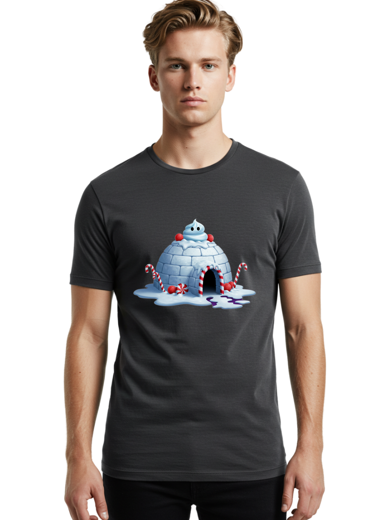 Candy-Cane-Igloo Men'S Graphic Tee, 100% Cotton, Comfortable Casual Summer Wear, Machine Washable, Vintage Camera, Old Camera, Antique Camera, Black Camera, Classic Photography, Photography Equipment, Nostalgic Device, Film Camera, Camera Art Bal938