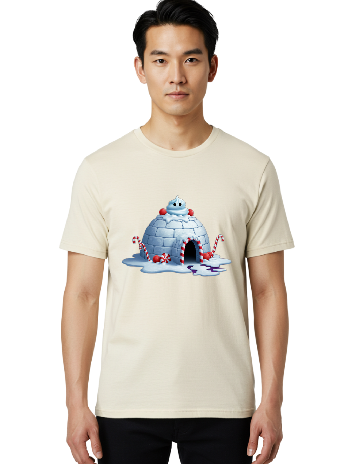 Candy-Cane-Igloo Men'S Graphic Tee, 100% Cotton, Comfortable Casual Summer Wear, Machine Washable, Vintage Camera, Old Camera, Antique Camera, Black Camera, Classic Photography, Photography Equipment, Nostalgic Device, Film Camera, Camera Art Bal938