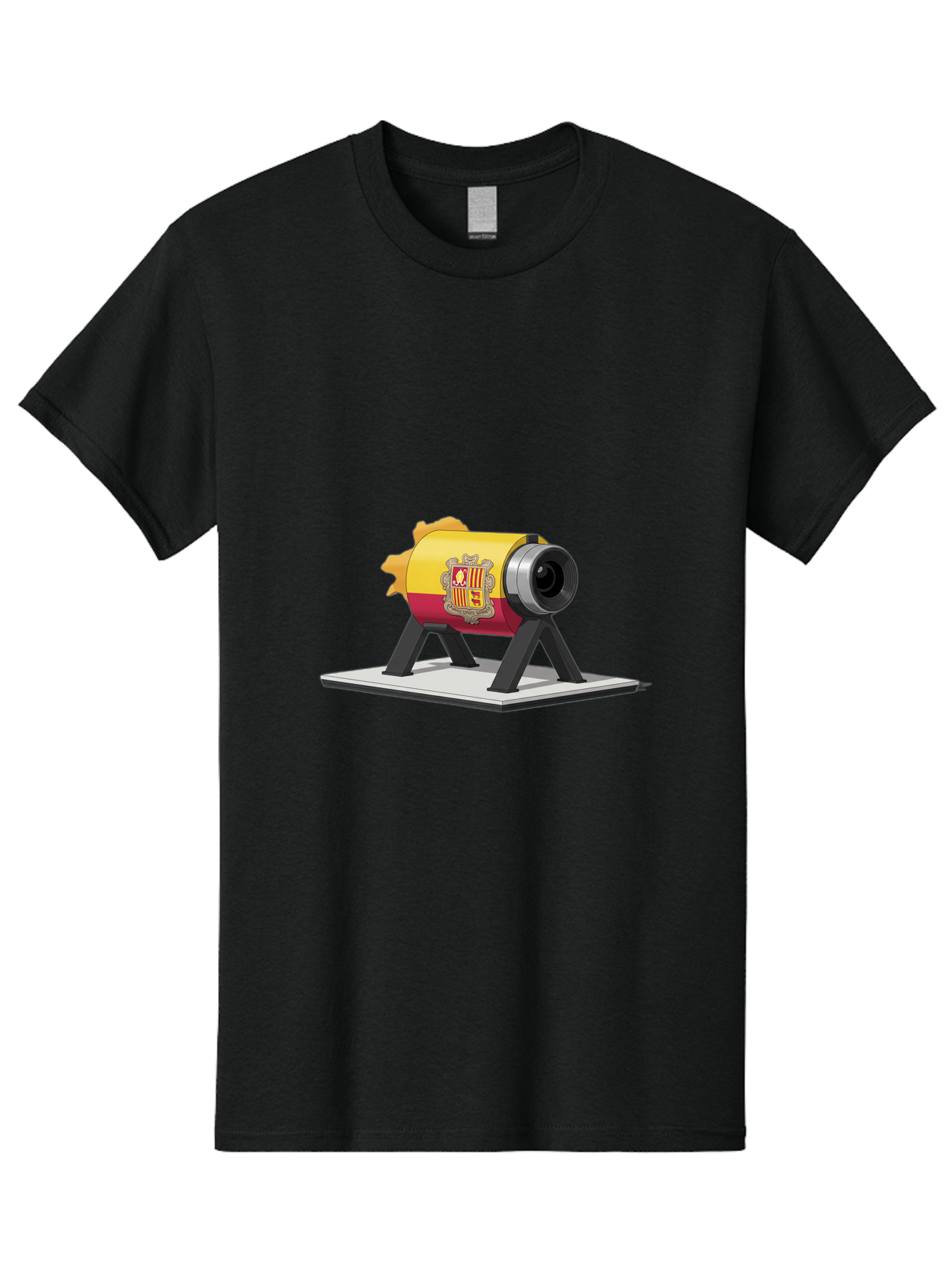 Cannon-Valencia-Coat-Of-Arms Men'S Graphic Tee, 100% Cotton, Comfortable Casual Summer Wear, Machine Washable, Vintage Camera, Old Camera, Antique Camera, Black Camera, Classic Photography, Photography Equipment, Nostalgic Device, Film Camera, Bal940