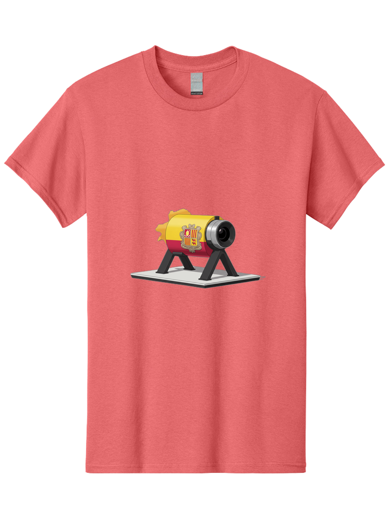 Cannon-Valencia-Coat-Of-Arms Men'S Graphic Tee, 100% Cotton, Comfortable Casual Summer Wear, Machine Washable, Vintage Camera, Old Camera, Antique Camera, Black Camera, Classic Photography, Photography Equipment, Nostalgic Device, Film Camera, Bal940