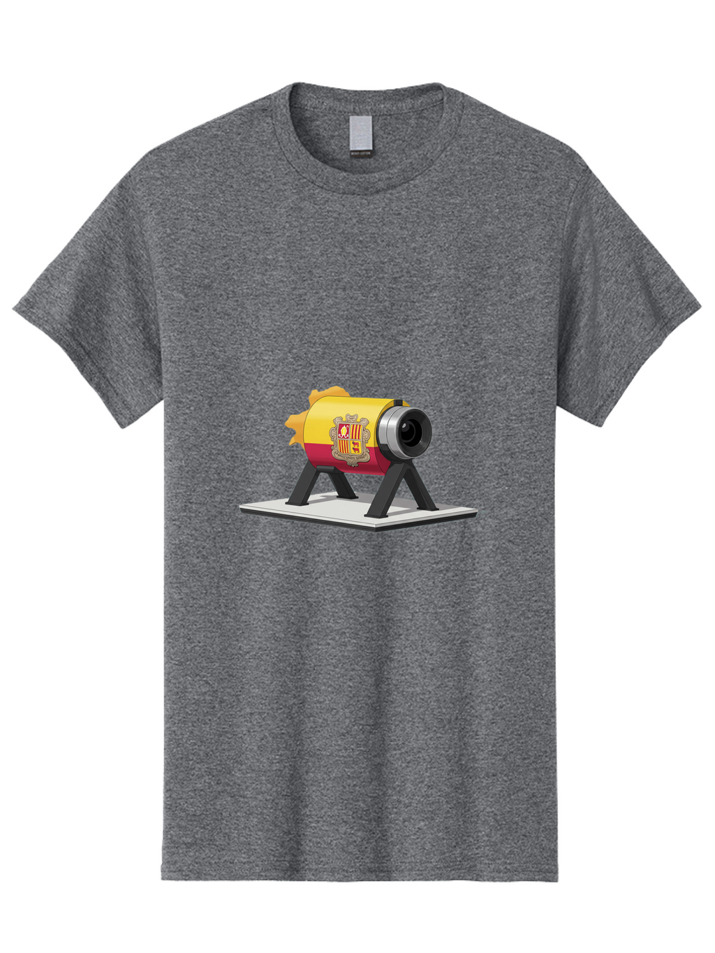 Cannon-Valencia-Coat-Of-Arms Men'S Graphic Tee, 100% Cotton, Comfortable Casual Summer Wear, Machine Washable, Vintage Camera, Old Camera, Antique Camera, Black Camera, Classic Photography, Photography Equipment, Nostalgic Device, Film Camera, Bal940