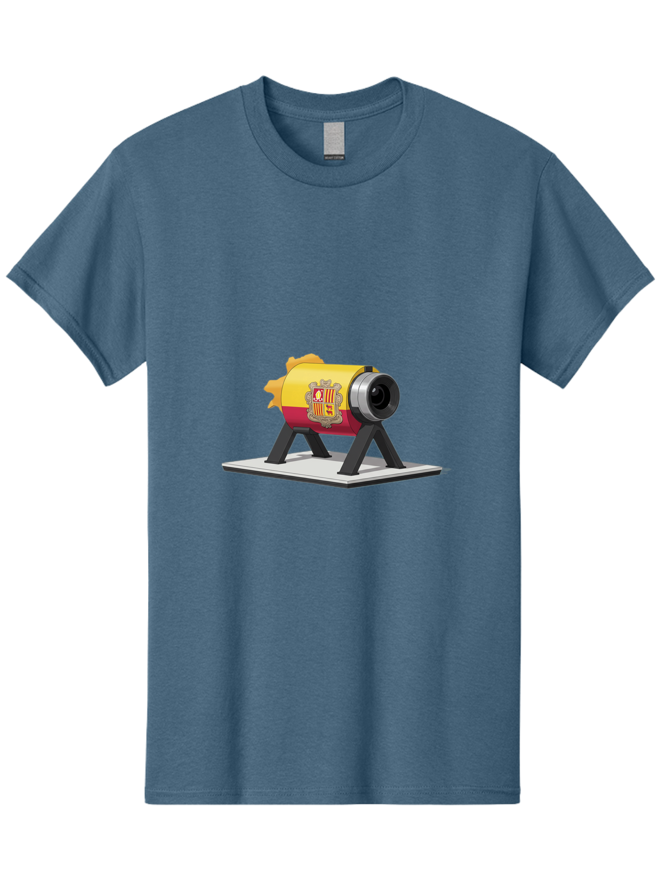 Cannon-Valencia-Coat-Of-Arms Men'S Graphic Tee, 100% Cotton, Comfortable Casual Summer Wear, Machine Washable, Vintage Camera, Old Camera, Antique Camera, Black Camera, Classic Photography, Photography Equipment, Nostalgic Device, Film Camera, Bal940