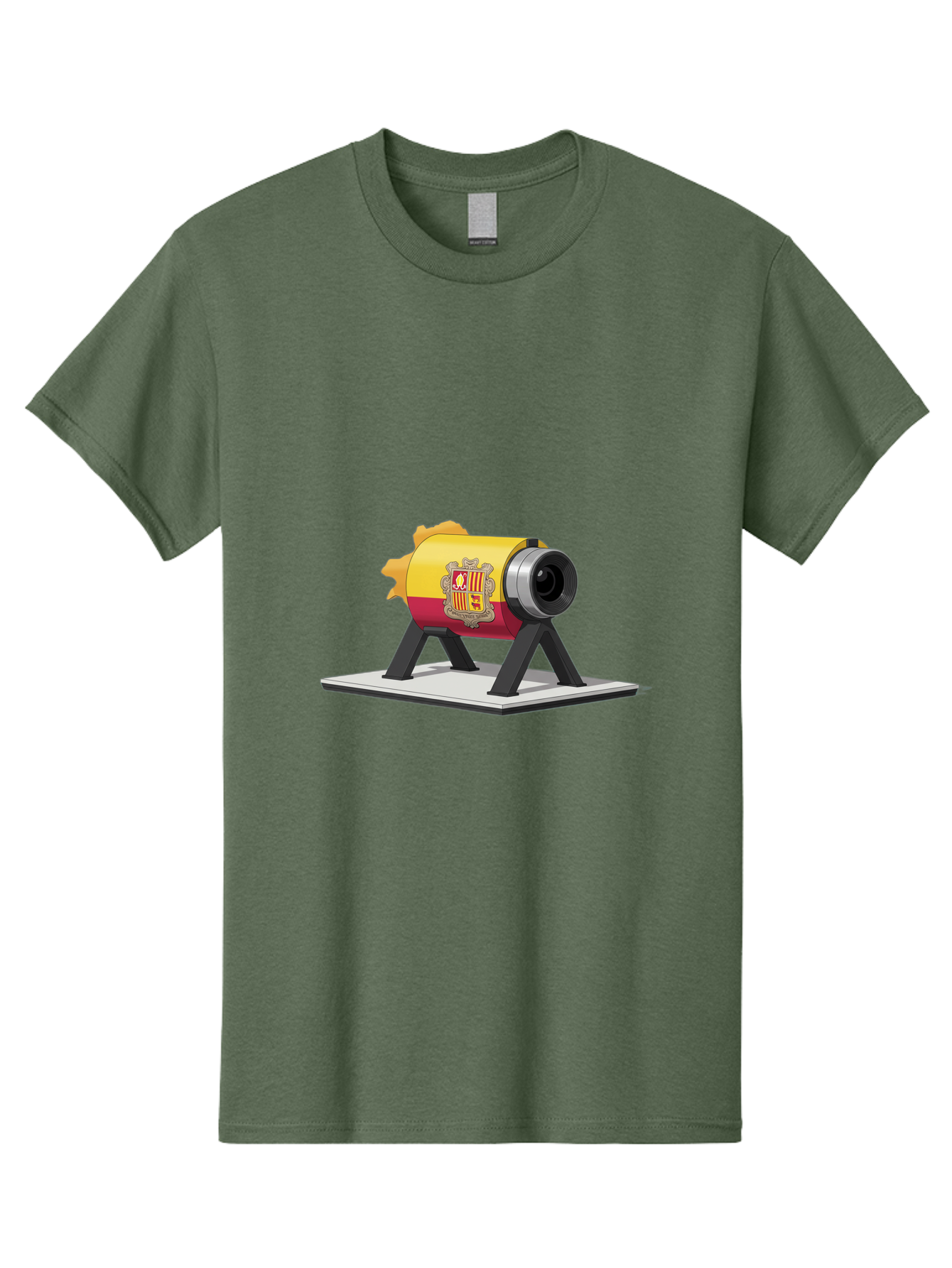 Cannon-Valencia-Coat-Of-Arms Men'S Graphic Tee, 100% Cotton, Comfortable Casual Summer Wear, Machine Washable, Vintage Camera, Old Camera, Antique Camera, Black Camera, Classic Photography, Photography Equipment, Nostalgic Device, Film Camera, Bal940