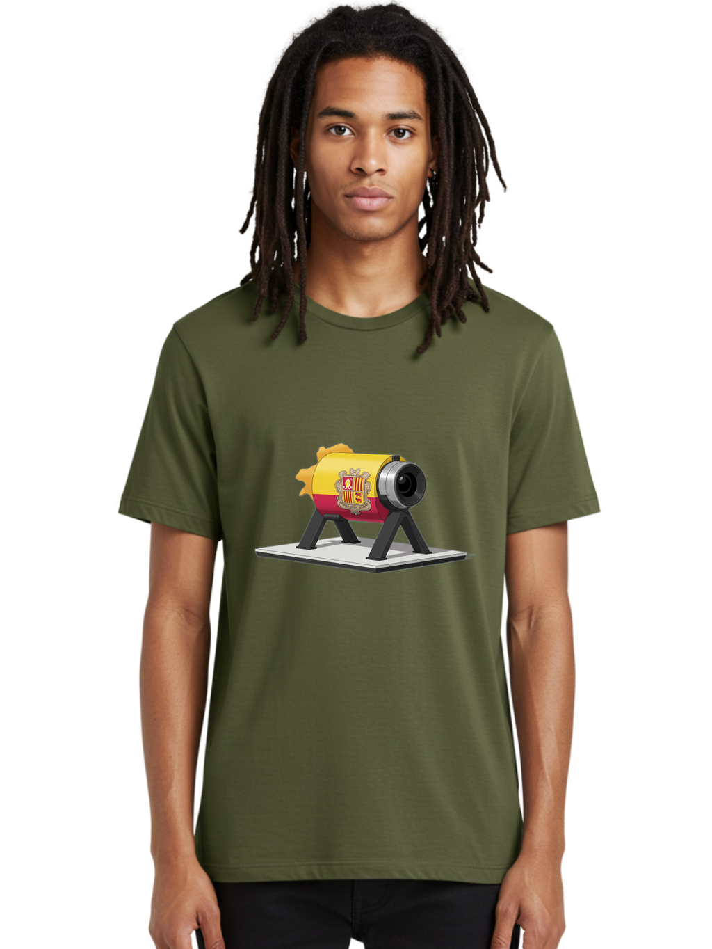 Cannon-Valencia-Coat-Of-Arms Men'S Graphic Tee, 100% Cotton, Comfortable Casual Summer Wear, Machine Washable, Vintage Camera, Old Camera, Antique Camera, Black Camera, Classic Photography, Photography Equipment, Nostalgic Device, Film Camera, Bal940