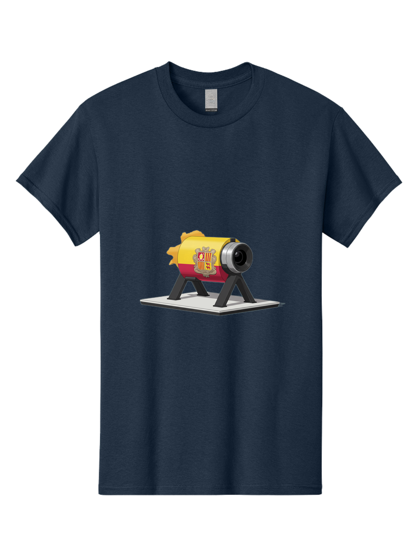Cannon-Valencia-Coat-Of-Arms Men'S Graphic Tee, 100% Cotton, Comfortable Casual Summer Wear, Machine Washable, Vintage Camera, Old Camera, Antique Camera, Black Camera, Classic Photography, Photography Equipment, Nostalgic Device, Film Camera, Bal940