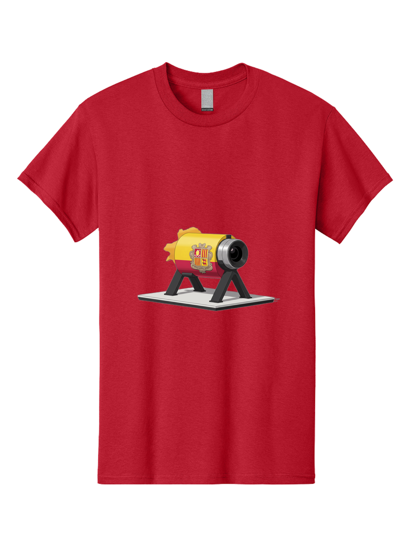 Cannon-Valencia-Coat-Of-Arms Men'S Graphic Tee, 100% Cotton, Comfortable Casual Summer Wear, Machine Washable, Vintage Camera, Old Camera, Antique Camera, Black Camera, Classic Photography, Photography Equipment, Nostalgic Device, Film Camera, Bal940