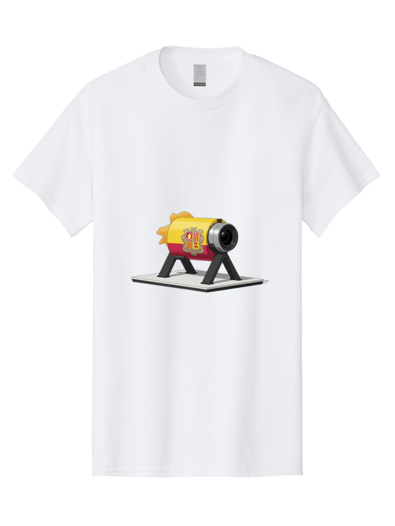 Cannon-Valencia-Coat-Of-Arms Men'S Graphic Tee, 100% Cotton, Comfortable Casual Summer Wear, Machine Washable, Vintage Camera, Old Camera, Antique Camera, Black Camera, Classic Photography, Photography Equipment, Nostalgic Device, Film Camera, Bal940