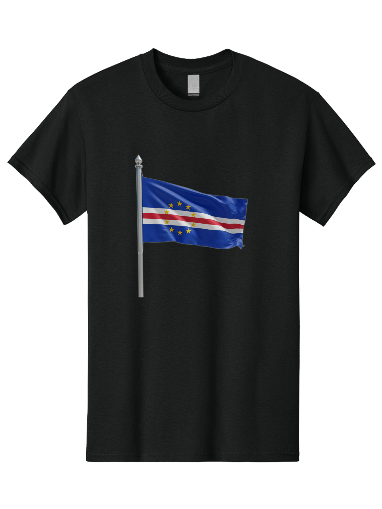 Cape-Verde-Flag Men'S Graphic Tee, 100% Cotton, Comfortable Casual Summer Wear, Machine Washable, Vintage Camera, Old Camera, Antique Camera, Black Camera, Classic Photography, Photography Equipment, Nostalgic Device, Film Camera, Camera Art Bal941