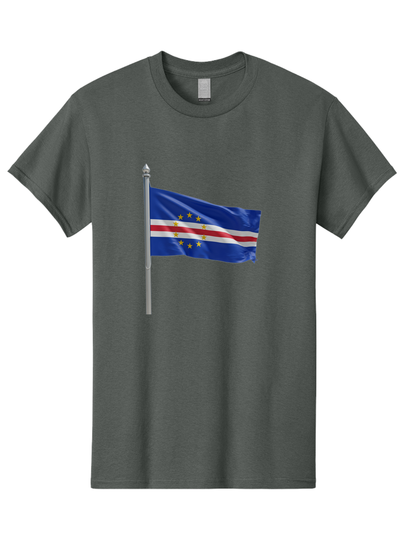 Cape-Verde-Flag Men'S Graphic Tee, 100% Cotton, Comfortable Casual Summer Wear, Machine Washable, Vintage Camera, Old Camera, Antique Camera, Black Camera, Classic Photography, Photography Equipment, Nostalgic Device, Film Camera, Camera Art Bal941