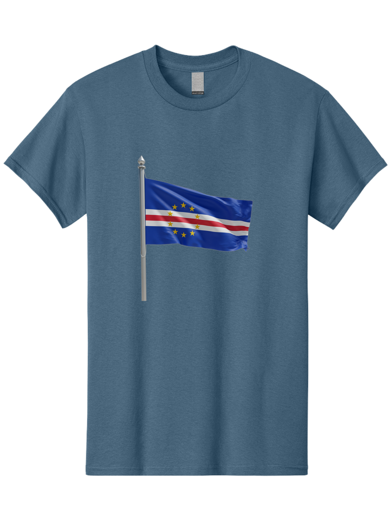 Cape-Verde-Flag Men'S Graphic Tee, 100% Cotton, Comfortable Casual Summer Wear, Machine Washable, Vintage Camera, Old Camera, Antique Camera, Black Camera, Classic Photography, Photography Equipment, Nostalgic Device, Film Camera, Camera Art Bal941