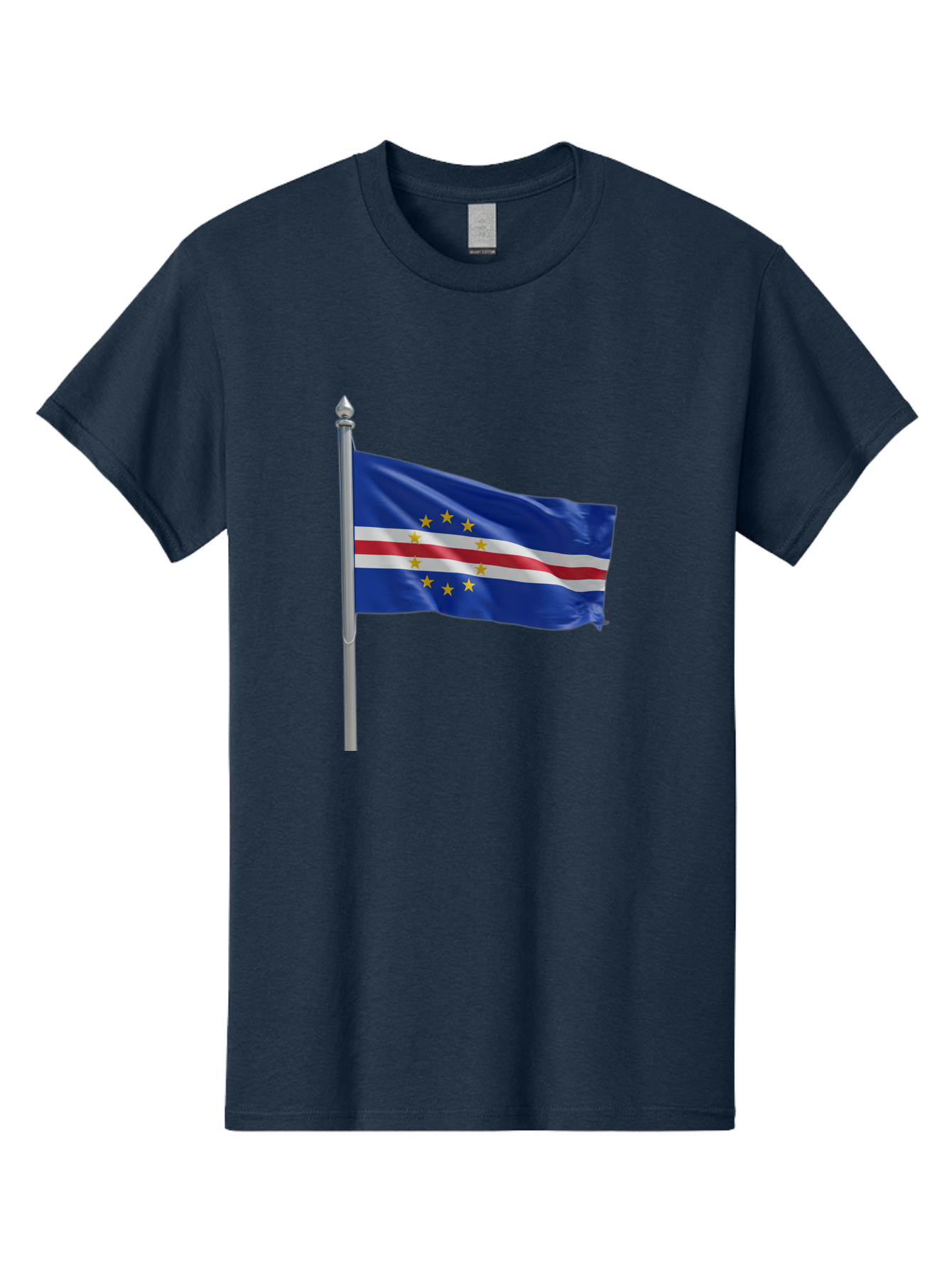 Cape-Verde-Flag Men'S Graphic Tee, 100% Cotton, Comfortable Casual Summer Wear, Machine Washable, Vintage Camera, Old Camera, Antique Camera, Black Camera, Classic Photography, Photography Equipment, Nostalgic Device, Film Camera, Camera Art Bal941