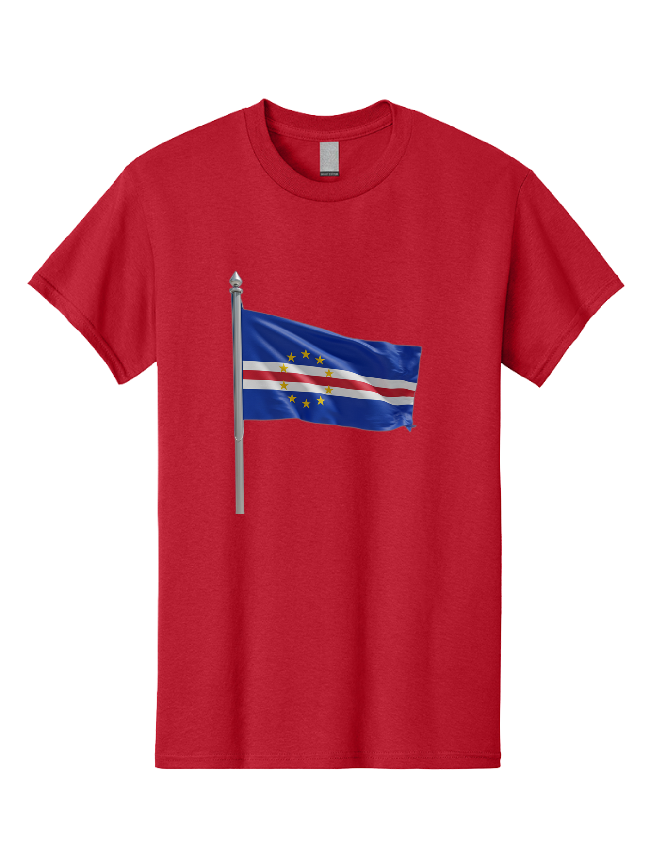 Cape-Verde-Flag Men'S Graphic Tee, 100% Cotton, Comfortable Casual Summer Wear, Machine Washable, Vintage Camera, Old Camera, Antique Camera, Black Camera, Classic Photography, Photography Equipment, Nostalgic Device, Film Camera, Camera Art Bal941