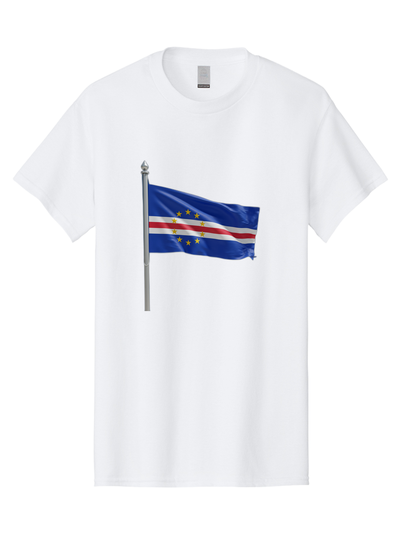 Cape-Verde-Flag Men'S Graphic Tee, 100% Cotton, Comfortable Casual Summer Wear, Machine Washable, Vintage Camera, Old Camera, Antique Camera, Black Camera, Classic Photography, Photography Equipment, Nostalgic Device, Film Camera, Camera Art Bal941