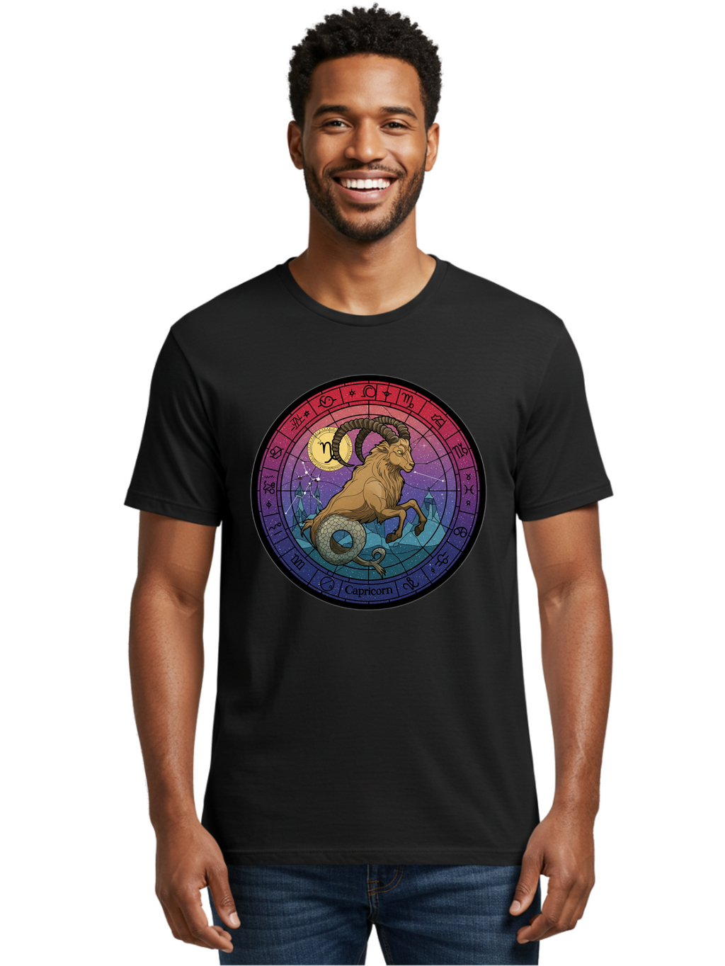 Capricorn-Zodiac-1 Men'S Graphic Tee, 100% Cotton, Comfortable Casual Summer Wear, Machine Washable, Vintage Camera, Old Camera, Antique Camera, Black Camera, Classic Photography, Photography Equipment, Nostalgic Device, Film Camera, Bal942