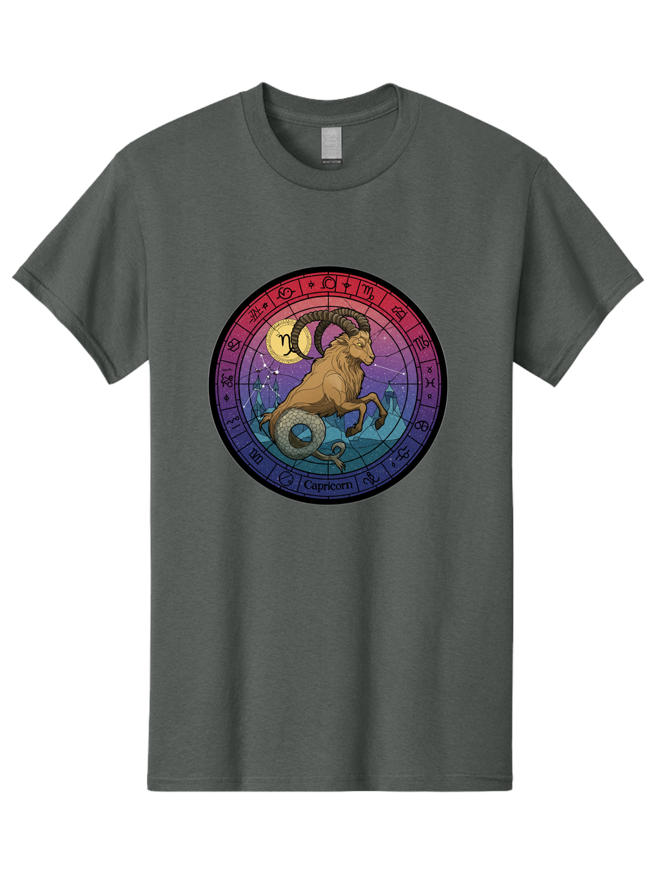 Capricorn-Zodiac-1 Men'S Graphic Tee, 100% Cotton, Comfortable Casual Summer Wear, Machine Washable, Vintage Camera, Old Camera, Antique Camera, Black Camera, Classic Photography, Photography Equipment, Nostalgic Device, Film Camera, Bal942