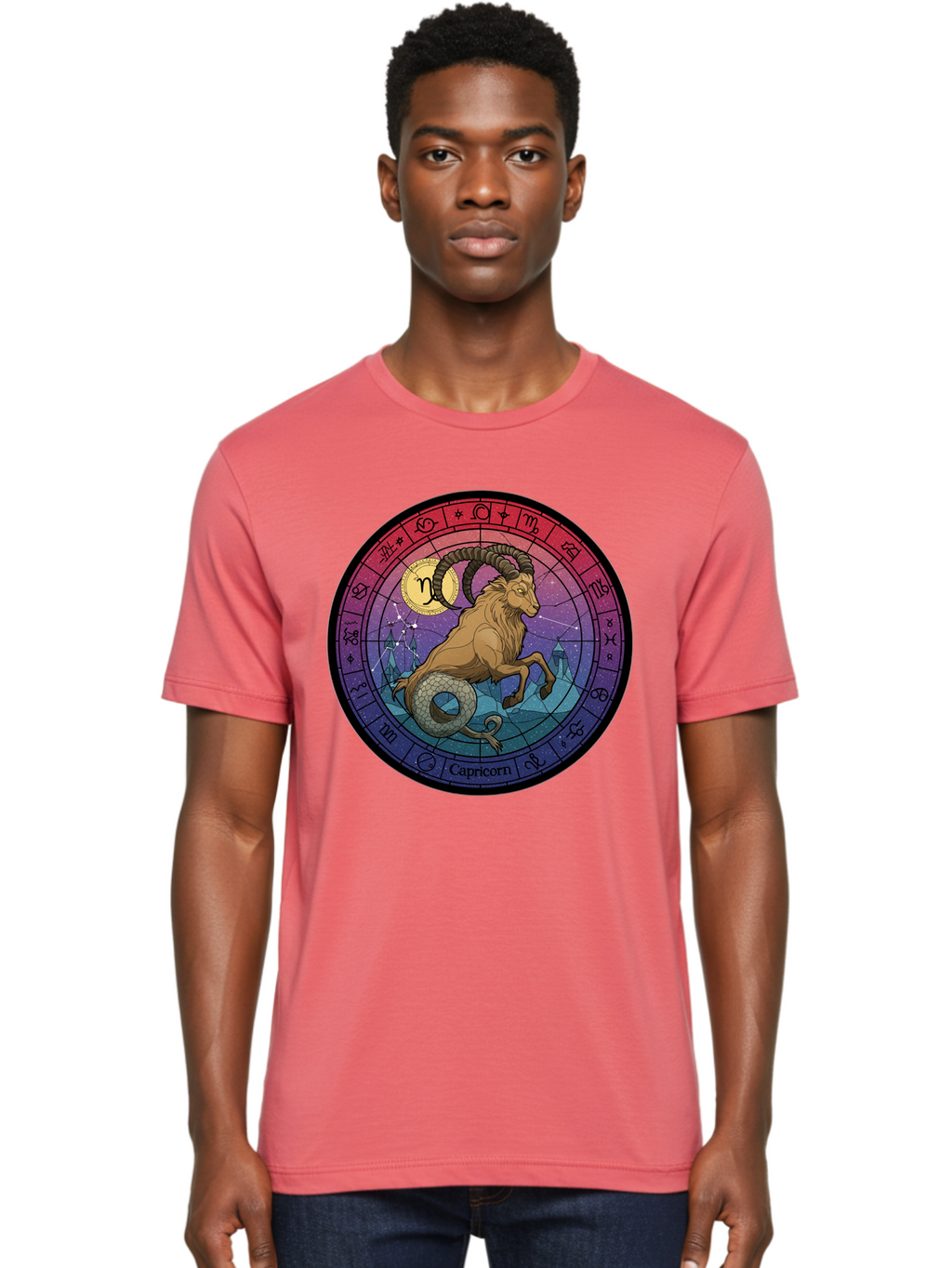 Capricorn-Zodiac-1 Men'S Graphic Tee, 100% Cotton, Comfortable Casual Summer Wear, Machine Washable, Vintage Camera, Old Camera, Antique Camera, Black Camera, Classic Photography, Photography Equipment, Nostalgic Device, Film Camera, Bal942