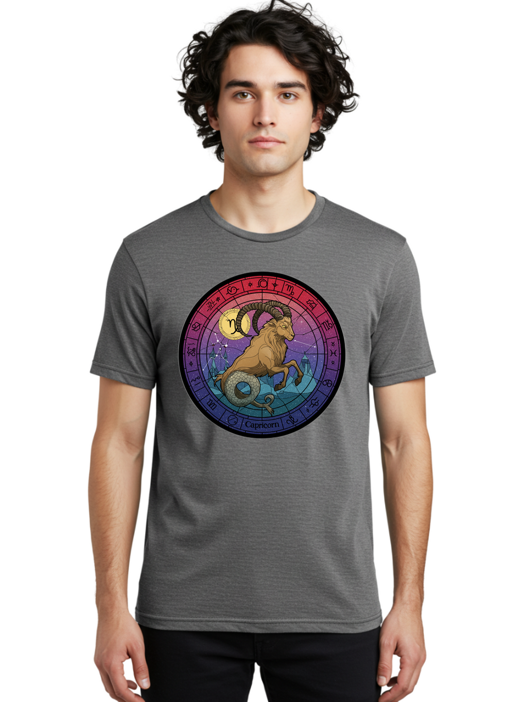 Capricorn-Zodiac-1 Men'S Graphic Tee, 100% Cotton, Comfortable Casual Summer Wear, Machine Washable, Vintage Camera, Old Camera, Antique Camera, Black Camera, Classic Photography, Photography Equipment, Nostalgic Device, Film Camera, Bal942