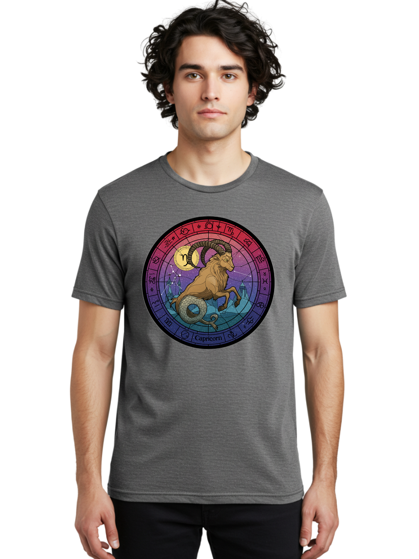 Capricorn-Zodiac-1 Men'S Graphic Tee, 100% Cotton, Comfortable Casual Summer Wear, Machine Washable, Vintage Camera, Old Camera, Antique Camera, Black Camera, Classic Photography, Photography Equipment, Nostalgic Device, Film Camera, Bal942