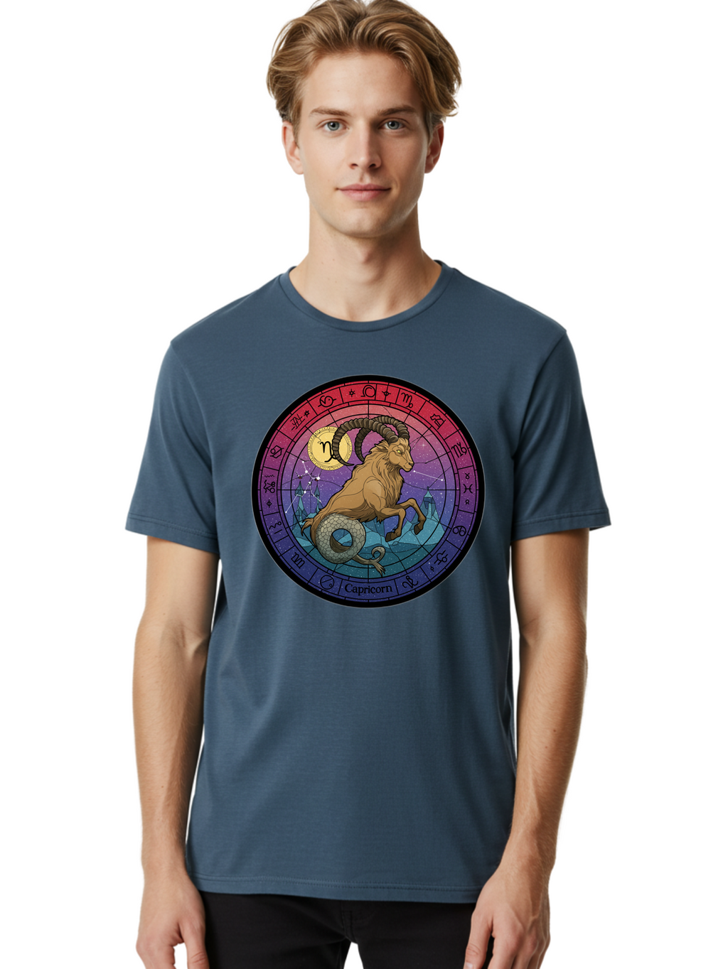 Capricorn-Zodiac-1 Men'S Graphic Tee, 100% Cotton, Comfortable Casual Summer Wear, Machine Washable, Vintage Camera, Old Camera, Antique Camera, Black Camera, Classic Photography, Photography Equipment, Nostalgic Device, Film Camera, Bal942