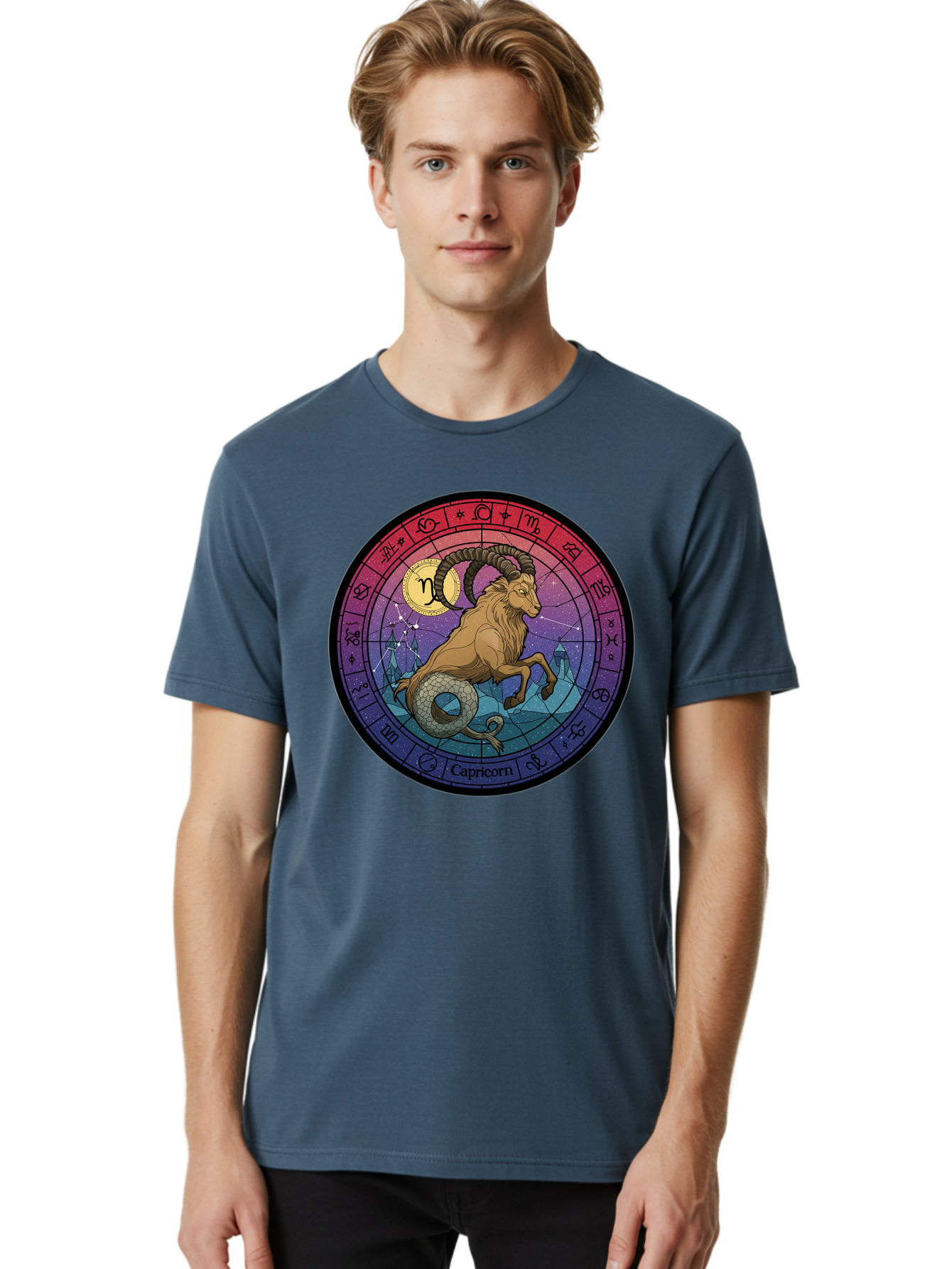 Capricorn-Zodiac-1 Men'S Graphic Tee, 100% Cotton, Comfortable Casual Summer Wear, Machine Washable, Vintage Camera, Old Camera, Antique Camera, Black Camera, Classic Photography, Photography Equipment, Nostalgic Device, Film Camera, Bal942