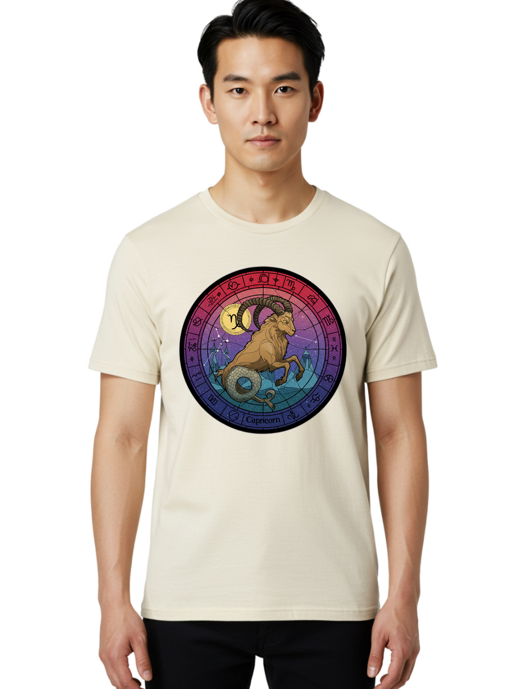 Capricorn-Zodiac-1 Men'S Graphic Tee, 100% Cotton, Comfortable Casual Summer Wear, Machine Washable, Vintage Camera, Old Camera, Antique Camera, Black Camera, Classic Photography, Photography Equipment, Nostalgic Device, Film Camera, Bal942