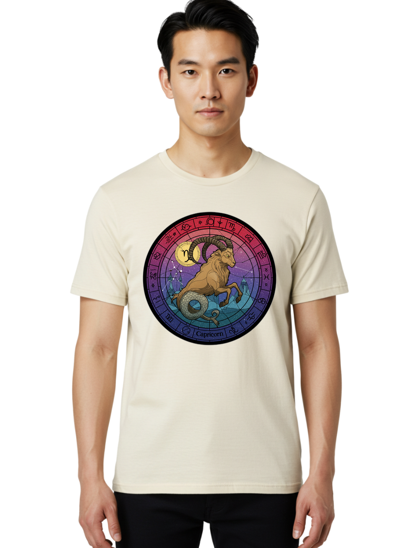 Capricorn-Zodiac-1 Men'S Graphic Tee, 100% Cotton, Comfortable Casual Summer Wear, Machine Washable, Vintage Camera, Old Camera, Antique Camera, Black Camera, Classic Photography, Photography Equipment, Nostalgic Device, Film Camera, Bal942