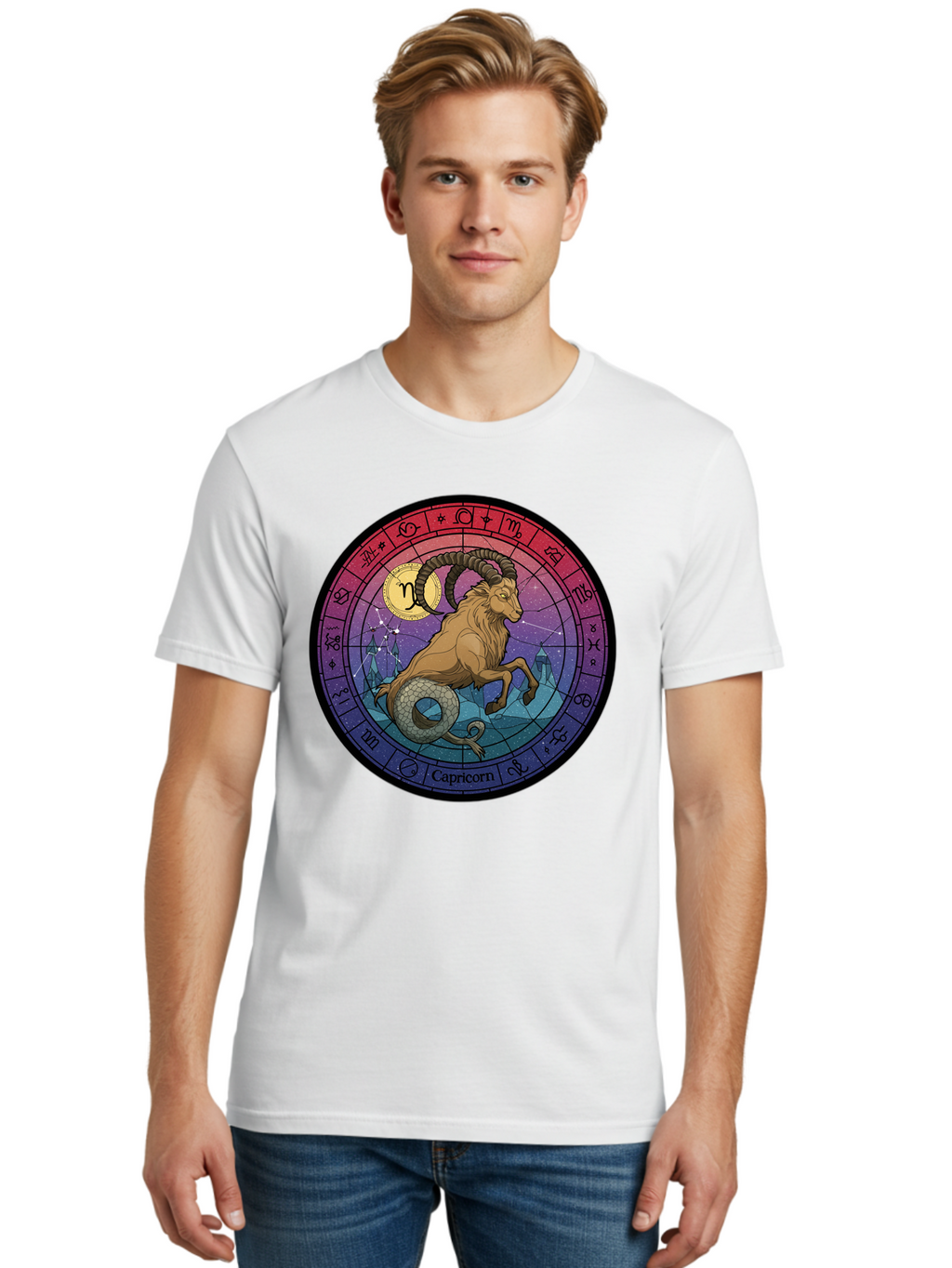 Capricorn-Zodiac-1 Men'S Graphic Tee, 100% Cotton, Comfortable Casual Summer Wear, Machine Washable, Vintage Camera, Old Camera, Antique Camera, Black Camera, Classic Photography, Photography Equipment, Nostalgic Device, Film Camera, Bal942