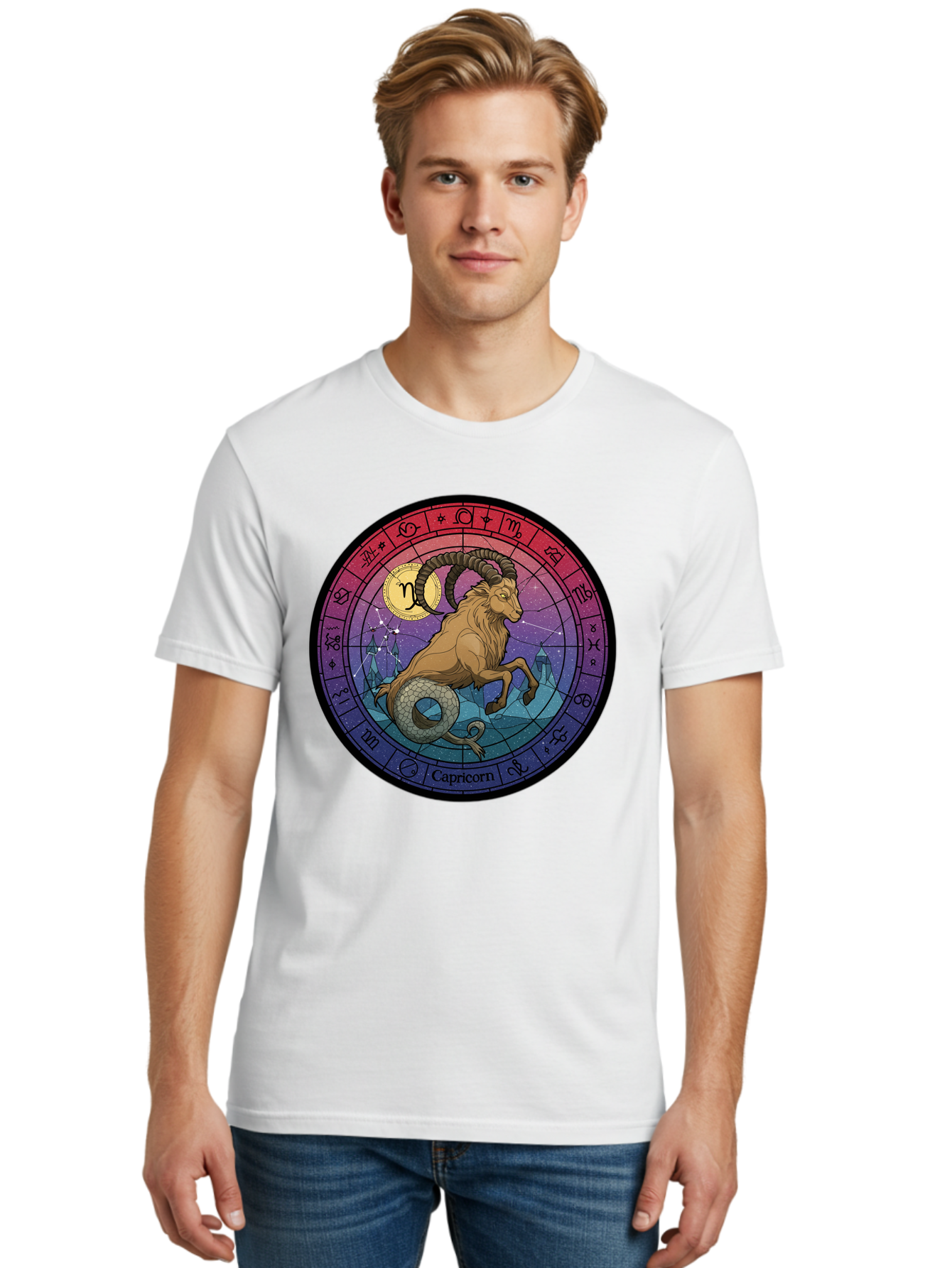 Capricorn-Zodiac-1 Men'S Graphic Tee, 100% Cotton, Comfortable Casual Summer Wear, Machine Washable, Vintage Camera, Old Camera, Antique Camera, Black Camera, Classic Photography, Photography Equipment, Nostalgic Device, Film Camera, Bal942