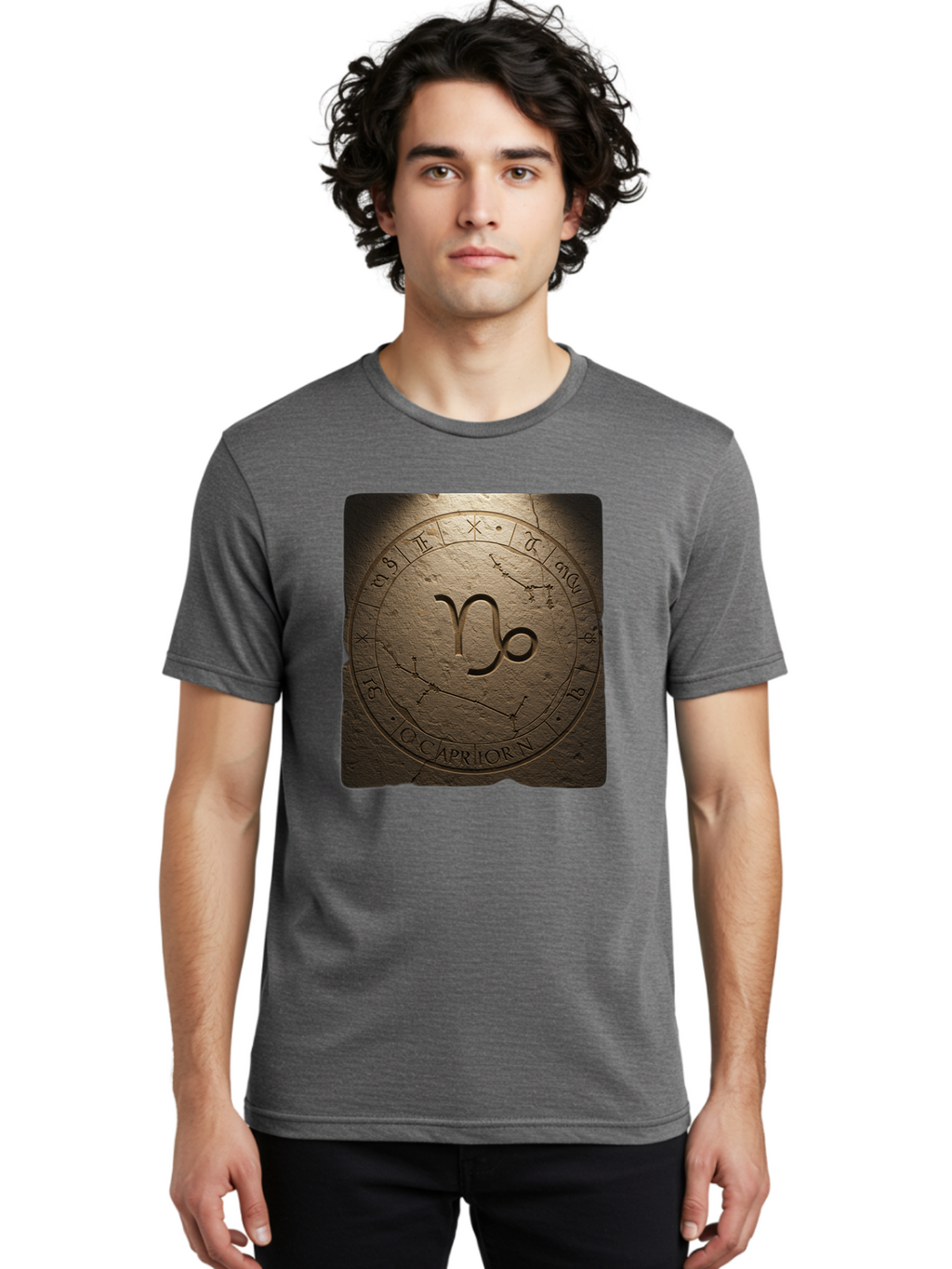 Capricorn-Zodiac-Seal Men'S Graphic Tee, 100% Cotton, Comfortable Casual Summer Wear, Machine Washable, Vintage Camera, Old Camera, Antique Camera, Black Camera, Classic Photography, Photography Equipment, Nostalgic Device, Film Camera, Bal943