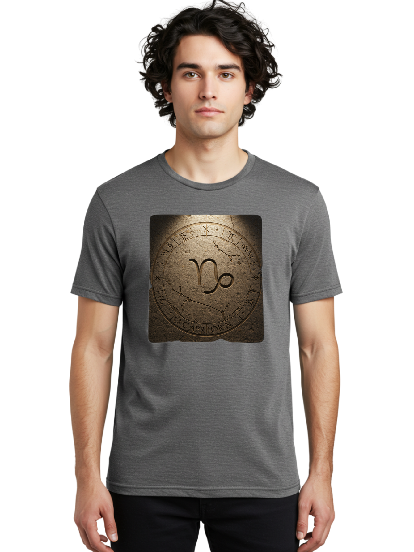 Capricorn-Zodiac-Seal Men'S Graphic Tee, 100% Cotton, Comfortable Casual Summer Wear, Machine Washable, Vintage Camera, Old Camera, Antique Camera, Black Camera, Classic Photography, Photography Equipment, Nostalgic Device, Film Camera, Bal943