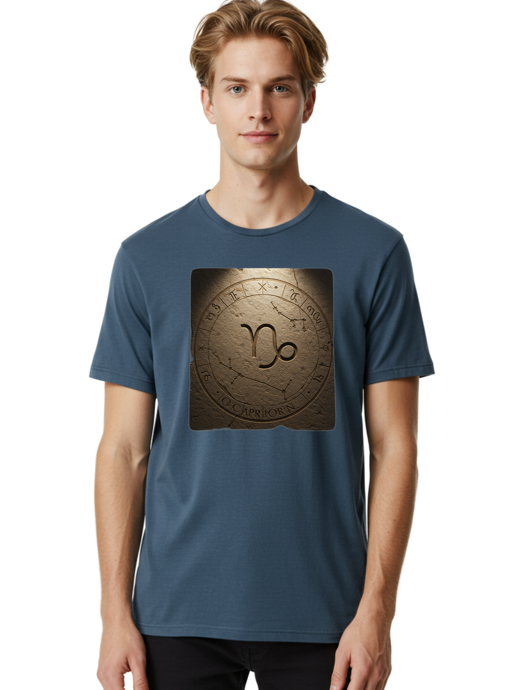 Capricorn-Zodiac-Seal Men'S Graphic Tee, 100% Cotton, Comfortable Casual Summer Wear, Machine Washable, Vintage Camera, Old Camera, Antique Camera, Black Camera, Classic Photography, Photography Equipment, Nostalgic Device, Film Camera, Bal943