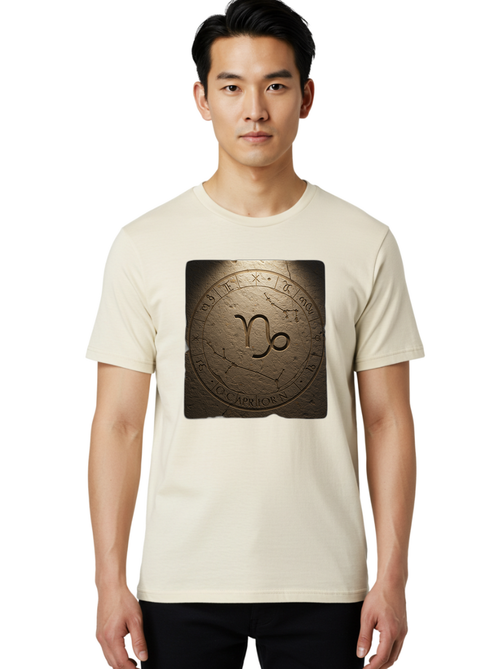 Capricorn-Zodiac-Seal Men'S Graphic Tee, 100% Cotton, Comfortable Casual Summer Wear, Machine Washable, Vintage Camera, Old Camera, Antique Camera, Black Camera, Classic Photography, Photography Equipment, Nostalgic Device, Film Camera, Bal943