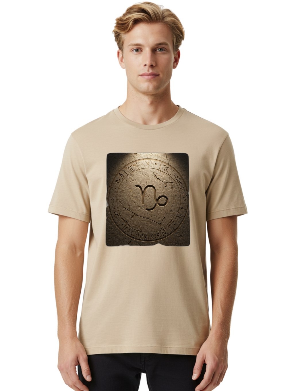 Capricorn-Zodiac-Seal Men'S Graphic Tee, 100% Cotton, Comfortable Casual Summer Wear, Machine Washable, Vintage Camera, Old Camera, Antique Camera, Black Camera, Classic Photography, Photography Equipment, Nostalgic Device, Film Camera, Bal943